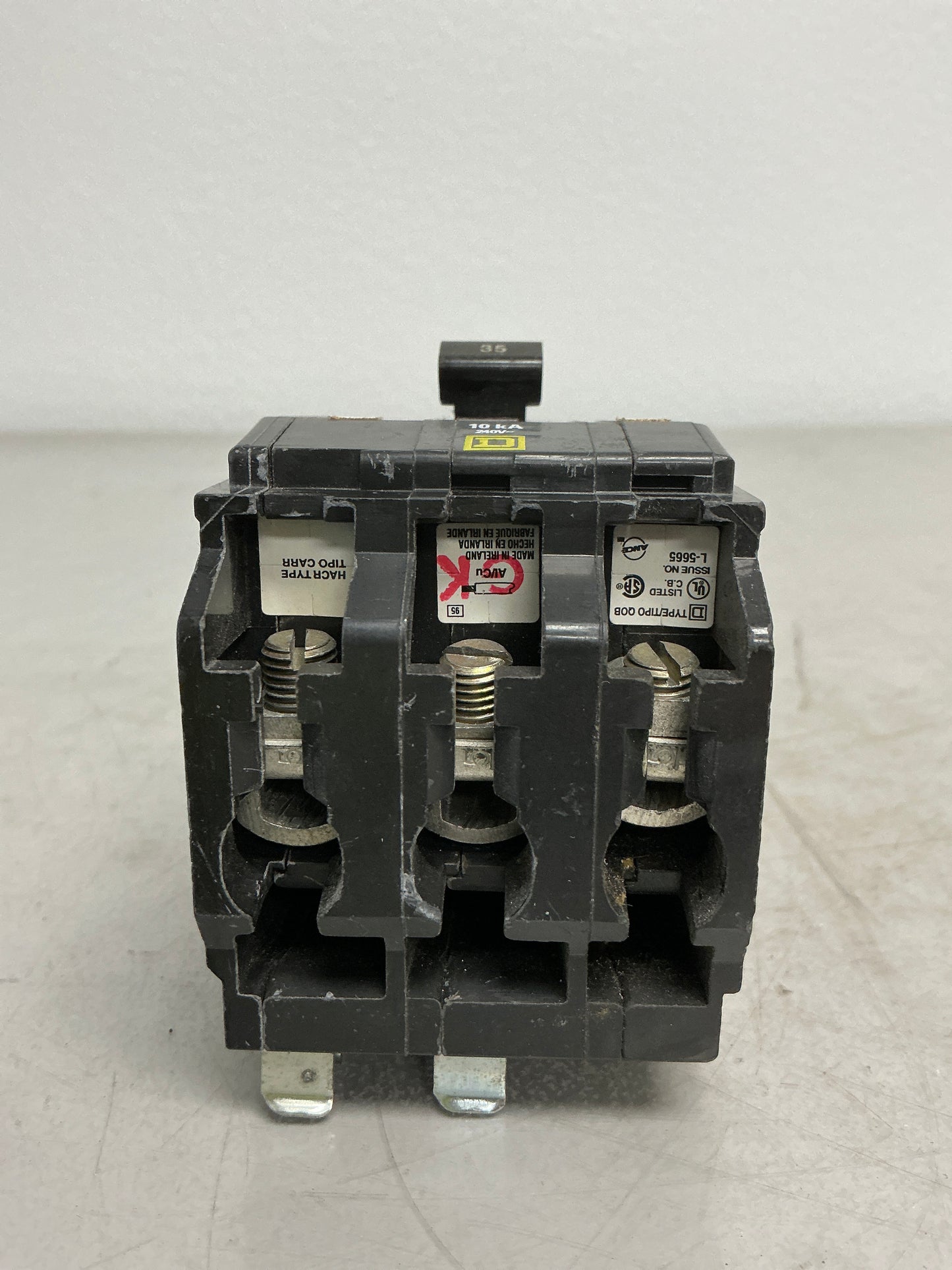 Used Square D QOB335 3 Pole, 35 Amps, 240 Volts