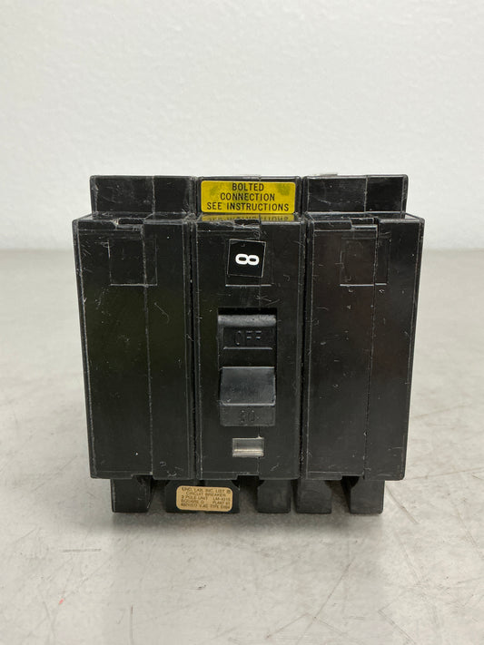 *CHIPPED* Used Square D EHB34030 3 Pole, 30 Amps,480 Volts