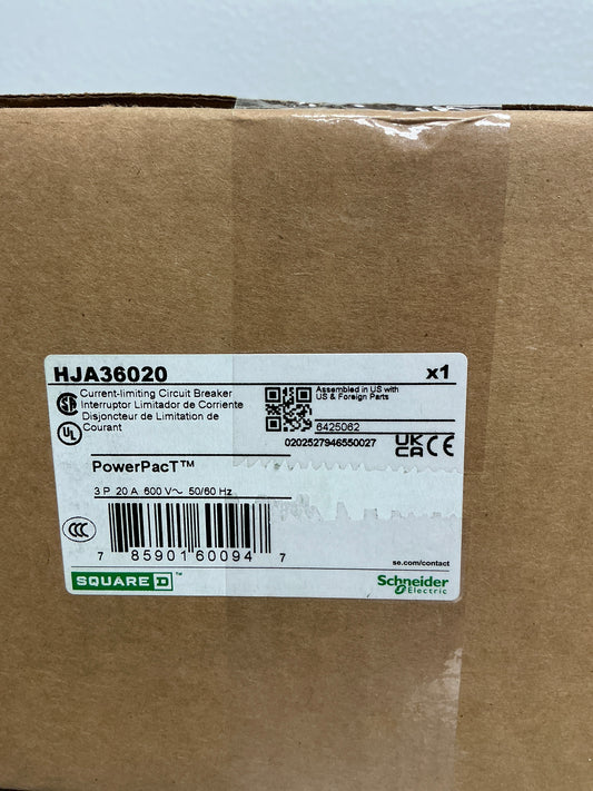New Square D HJA36020 3 Pole, 20 Amps Circuit Breaker