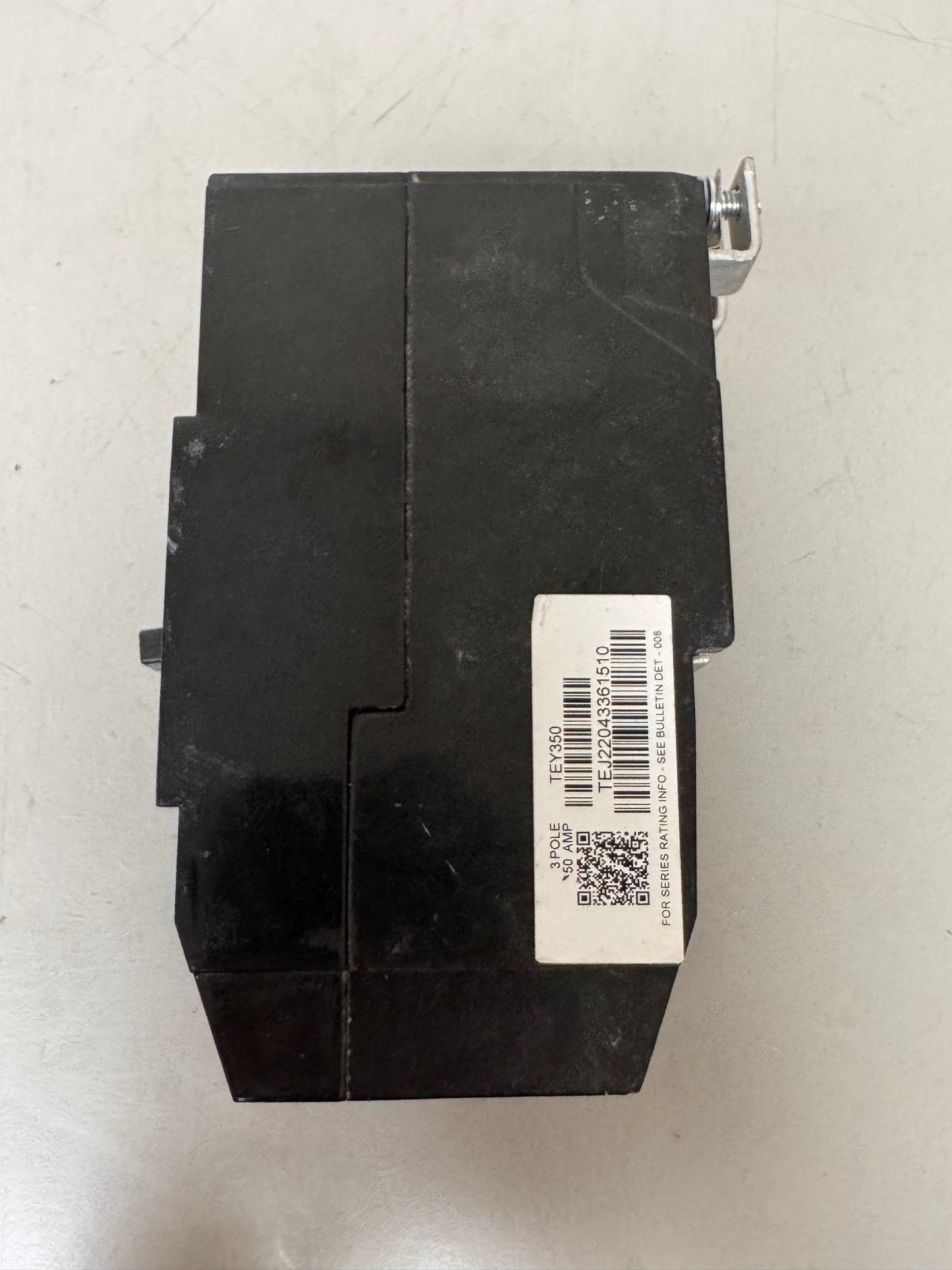 Used General Electric TEY350 50 Amp, 3 Pole, 480 Volt Breaker