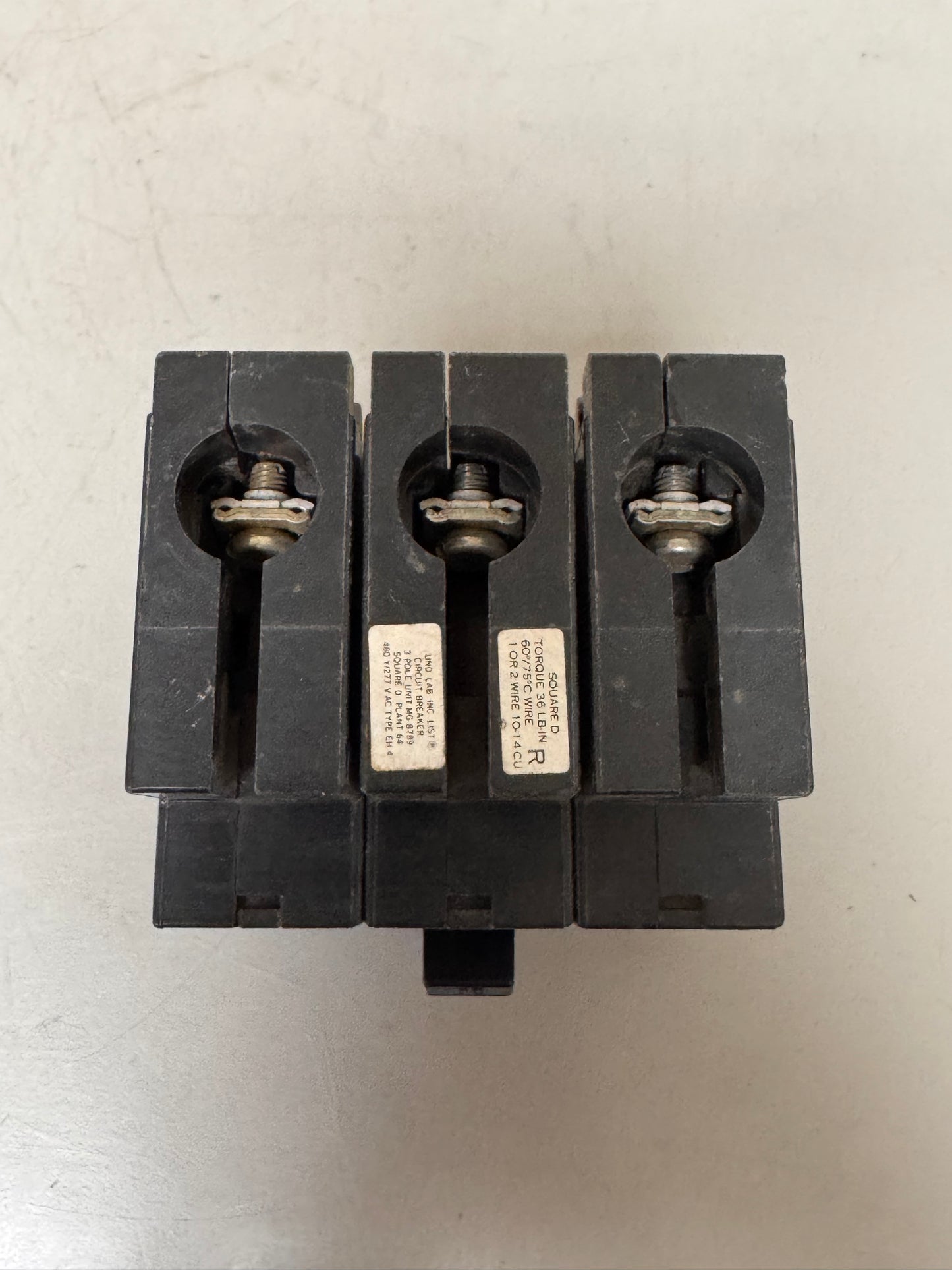Used Square D EH34020 20 Amp, 3 Pole, 480 Volt Breaker
