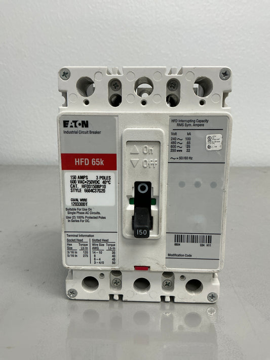 Used HFD3150BP10 3 Pole, 150 Amps, 600 Volt