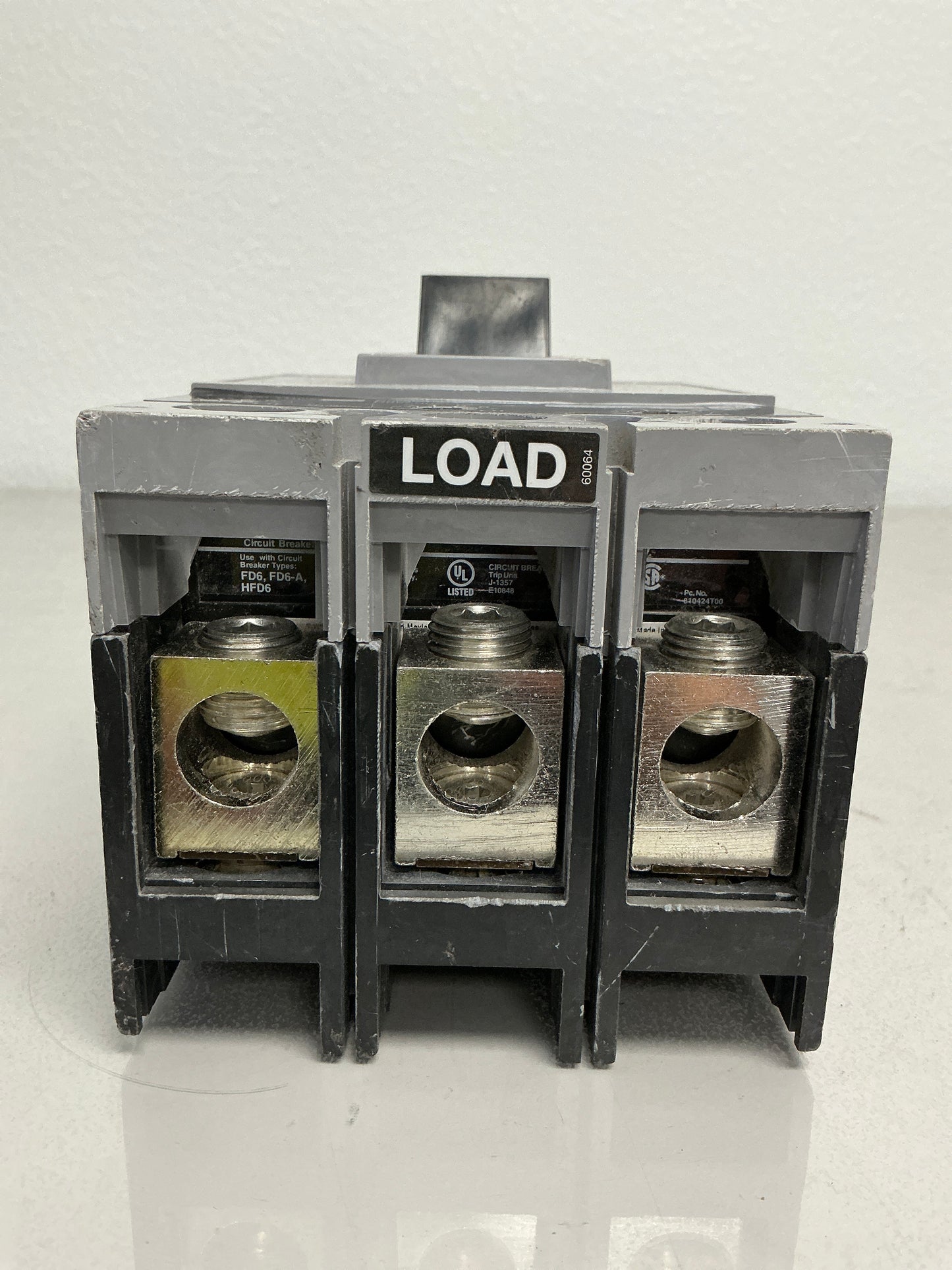 Used HFD63B100 600 Volts, 100 Amps, 3 Poles Breaker