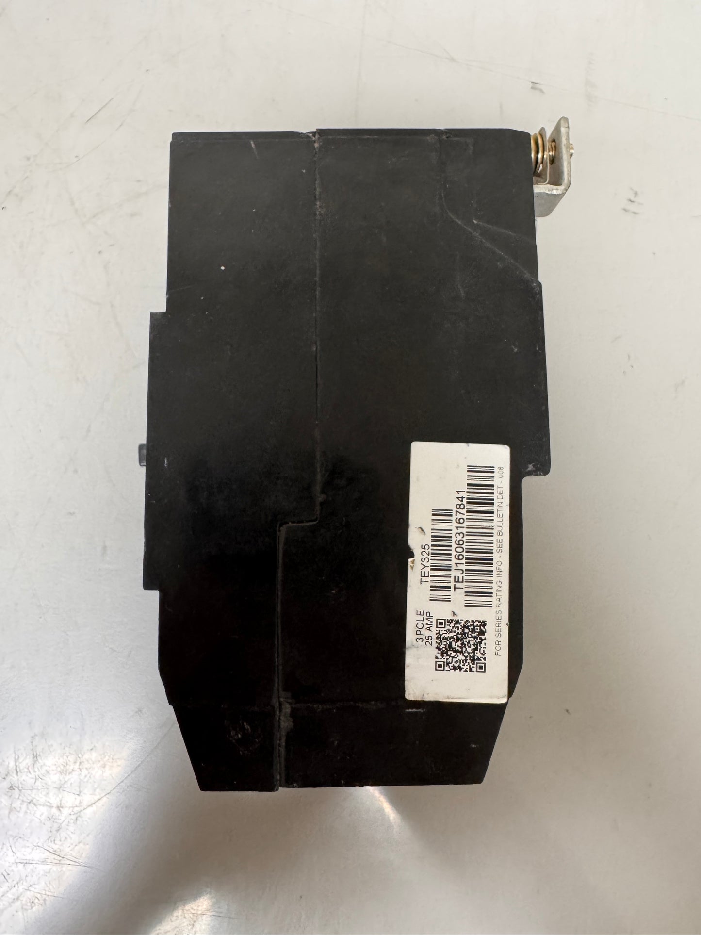 Used General Electric TEY325 25 Amp, 3 Pole, 480 Volt Breaker
