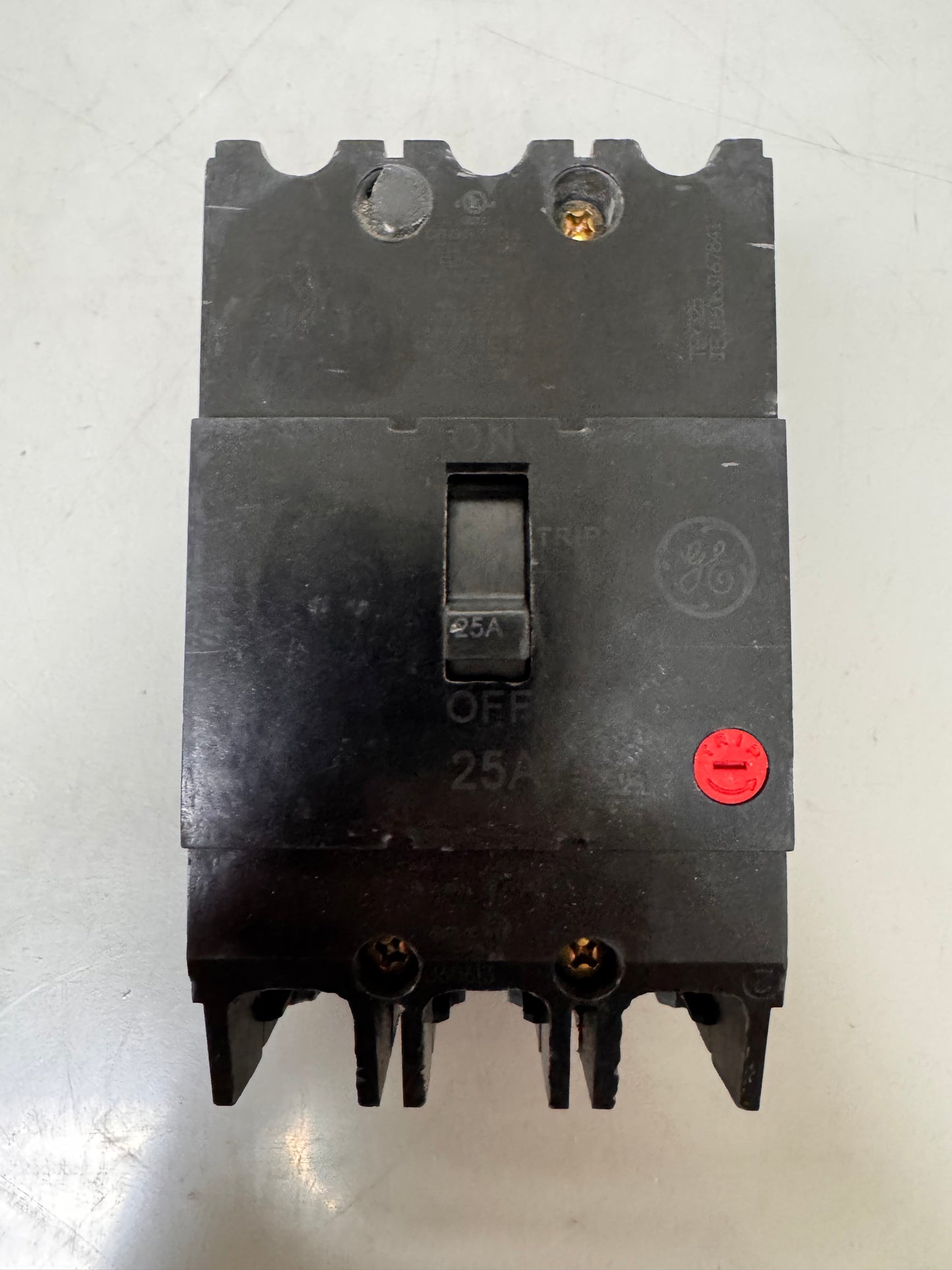 Used General Electric TEY325 25 Amp, 3 Pole, 480 Volt Breaker