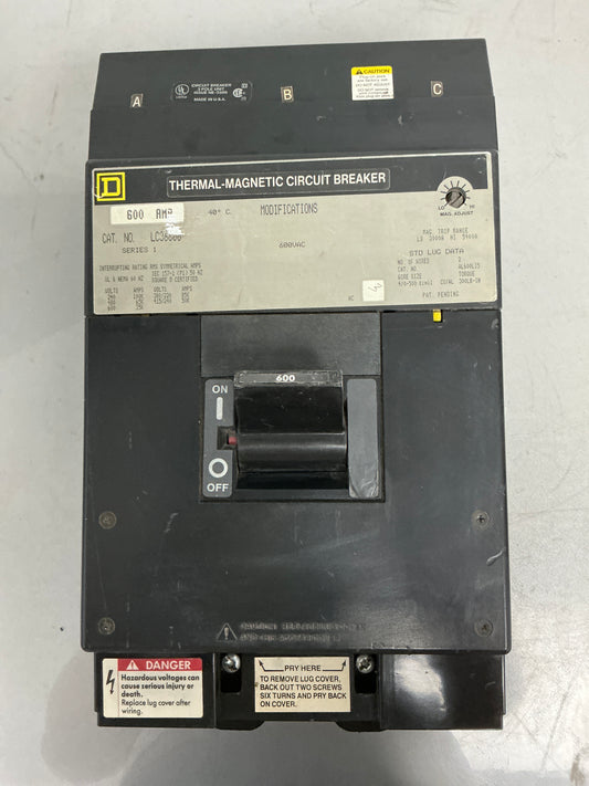 Used Square D LC36600 600 Amps, 600 Volts