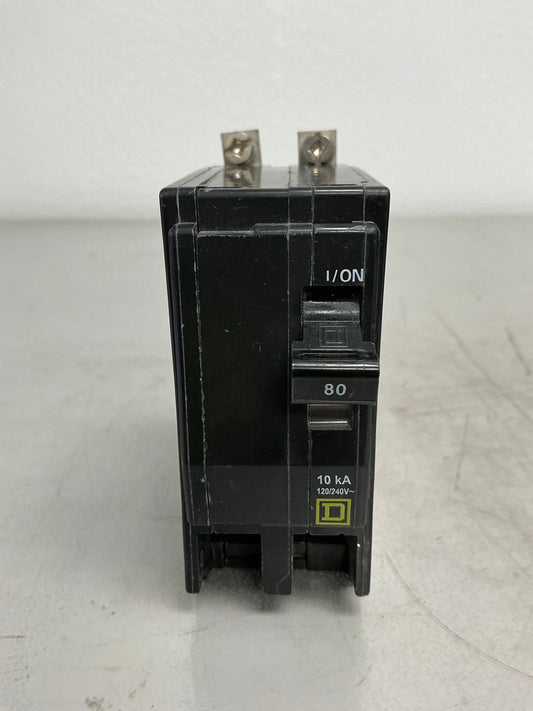 Used Square D QOB280 2 Pole, 80 Amps, 240 Volts