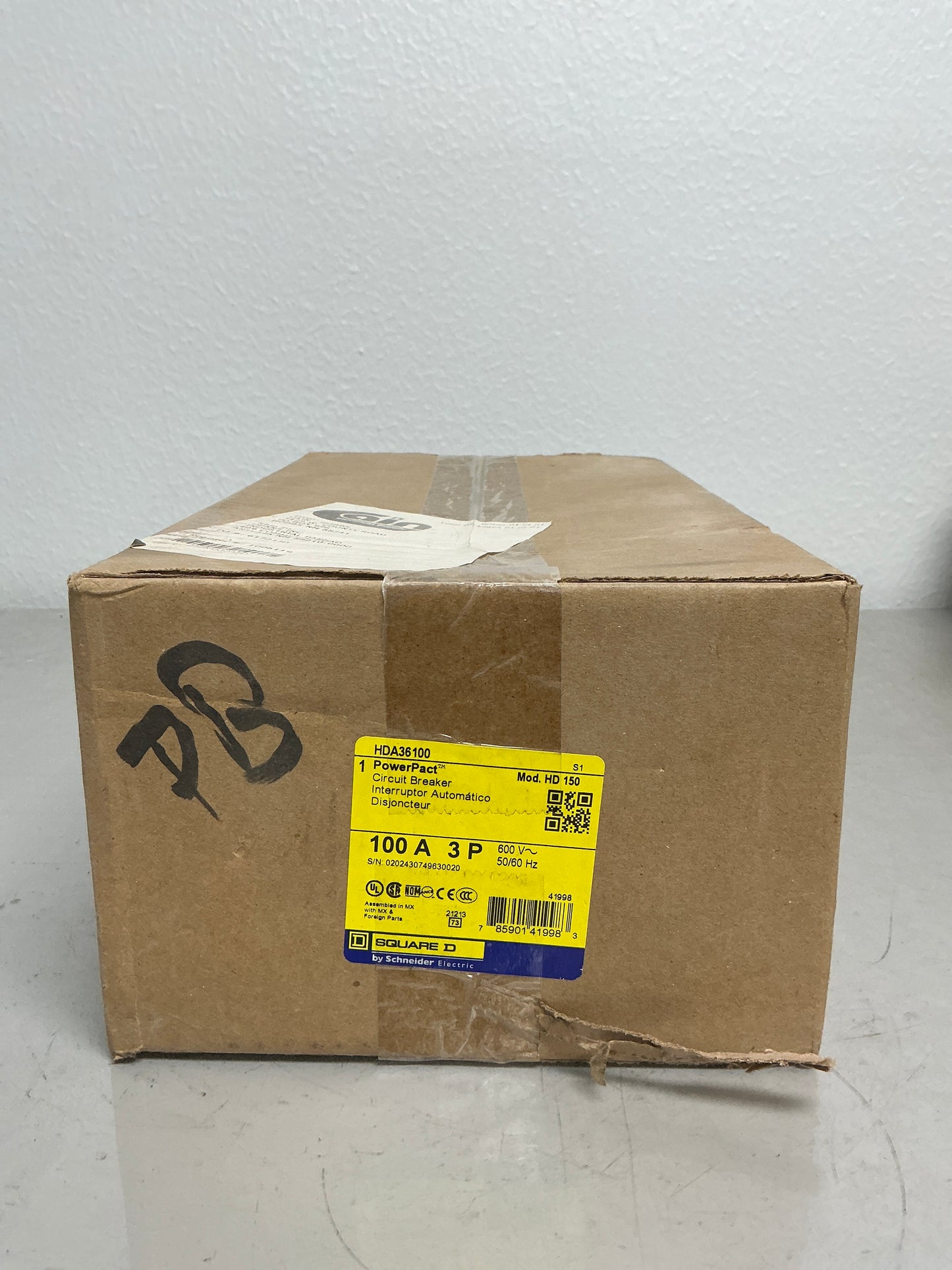 New Square D HDA36100 3 Pole, 100 Amps, 600 volts