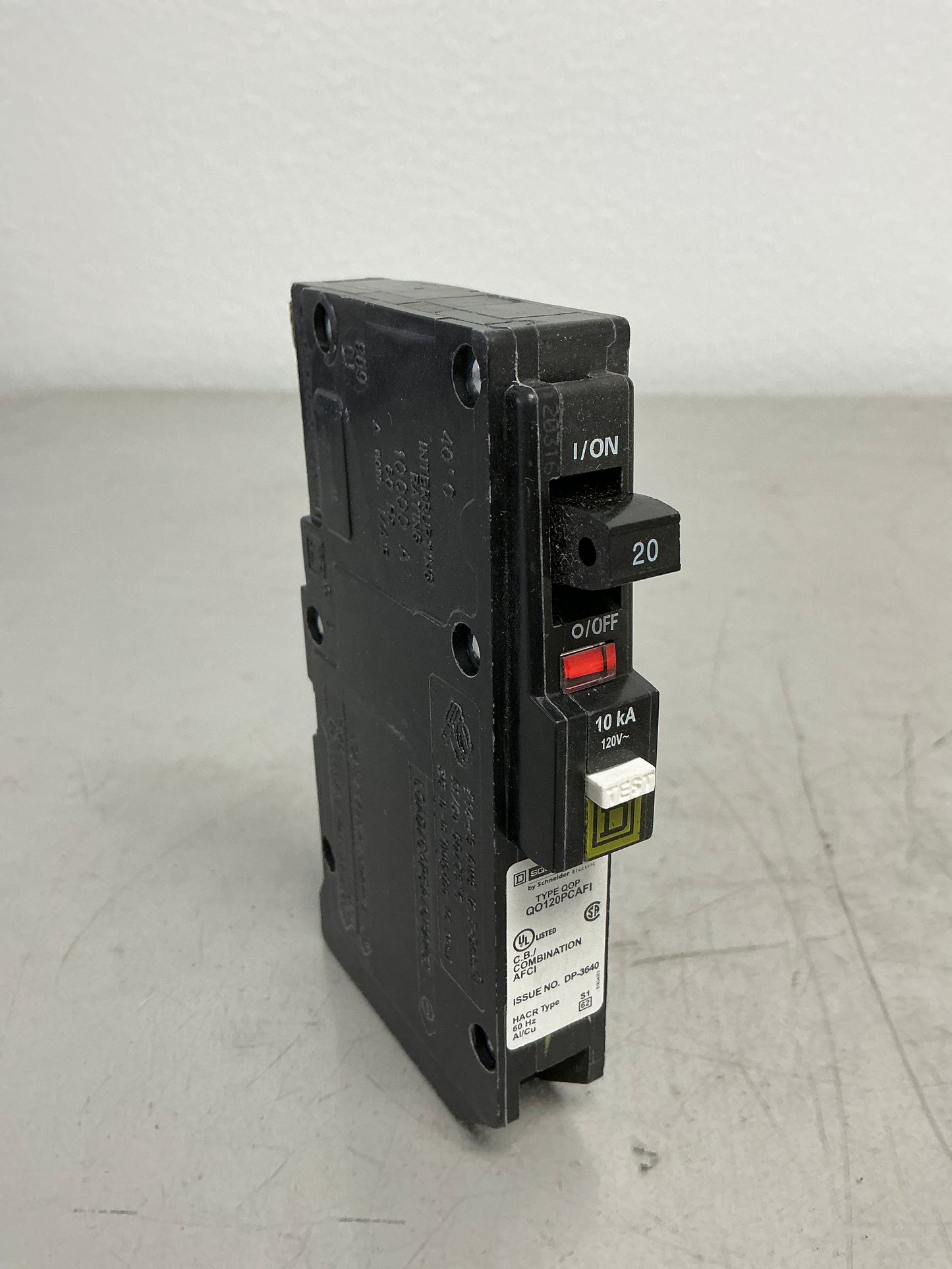 New Square D QO120PCAFI 1 Pole, 20 Amps, 120 Volts