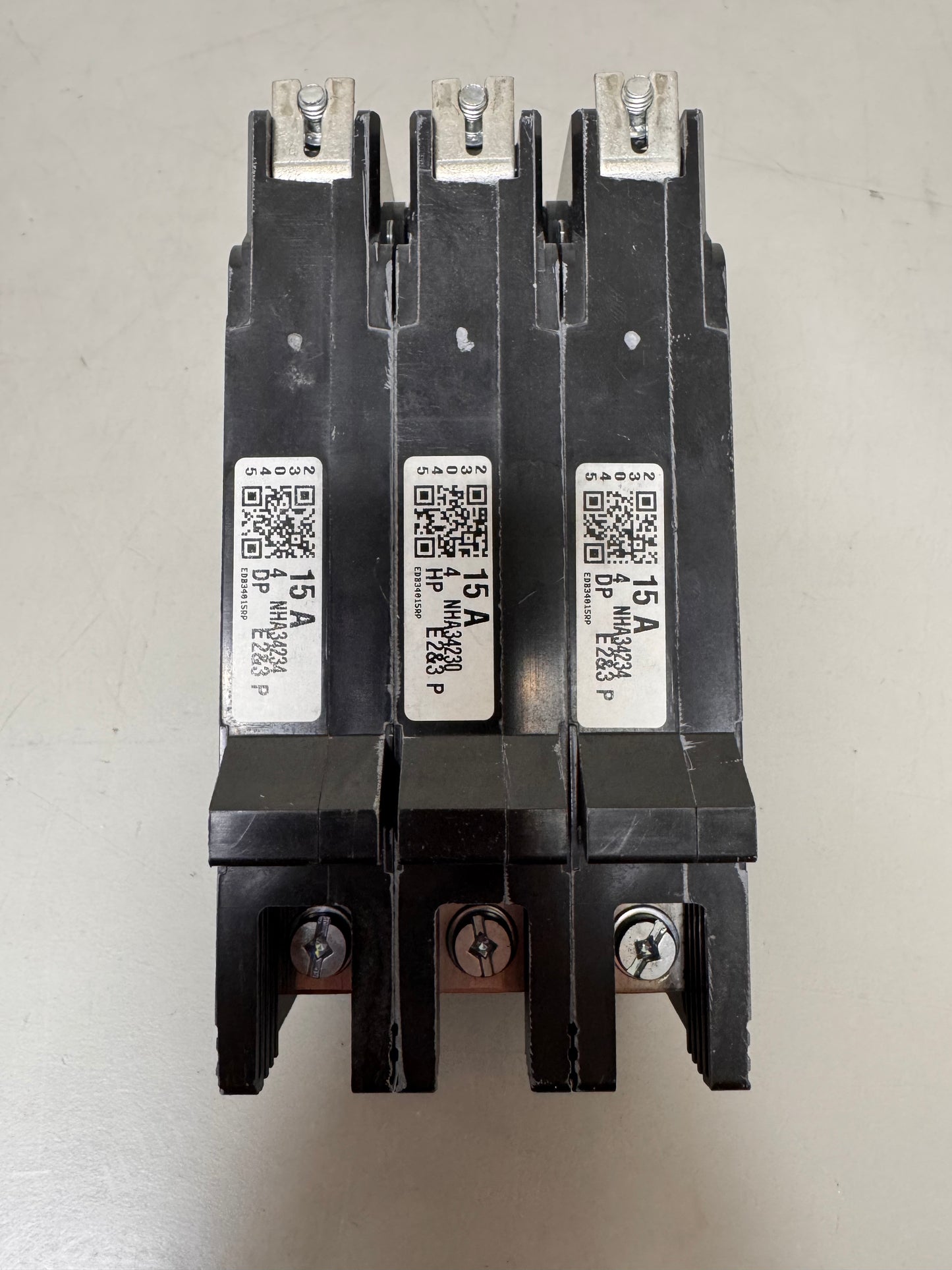 Used Square D EDB34015 15 Amp, 3 Pole, 480 Volt Breaker