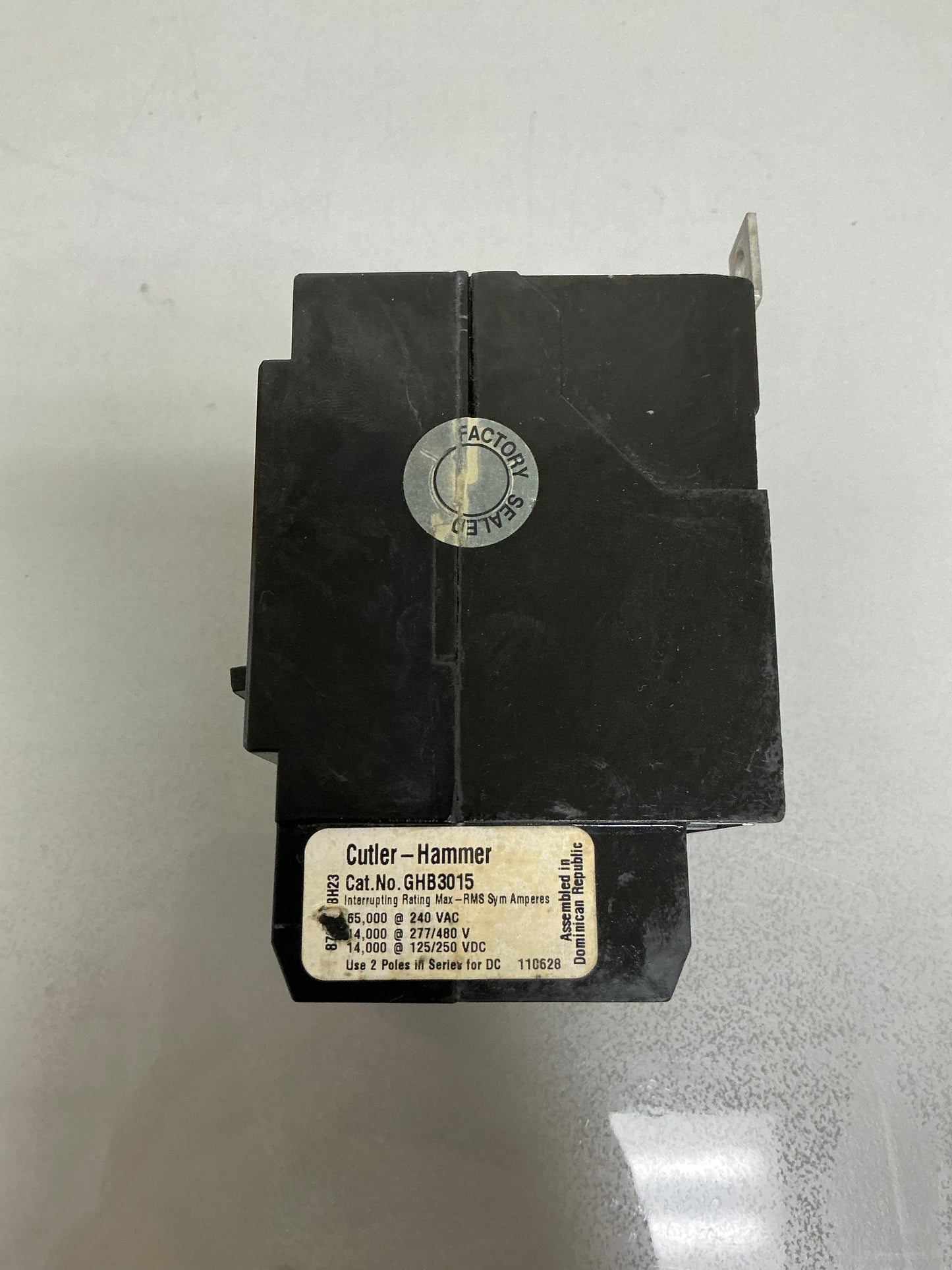 Used Eaton GHB3015 15 Amp, 3 Pole, 480 Volt Breaker