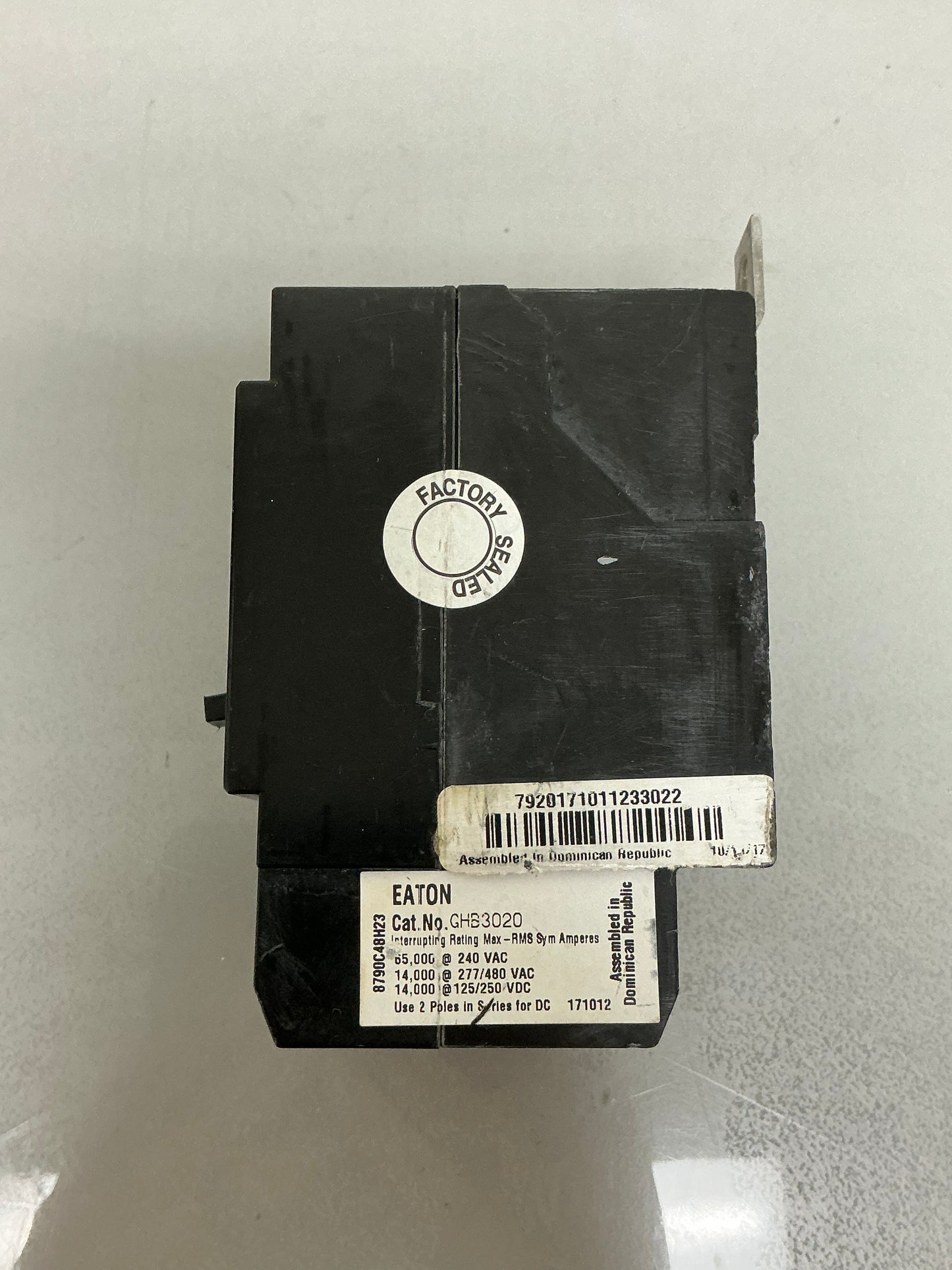 New Eaton GHB3020 20 Amp, 3 Pole, 480 Volt Breaker