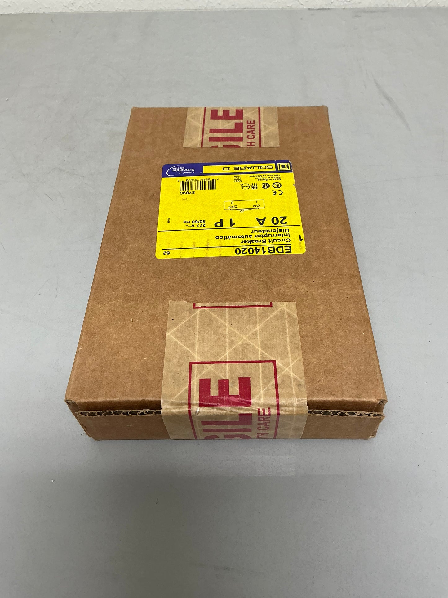 New In Box Square D EDB14020 20 Amp, 1 Pole, 480 Volt Breaker