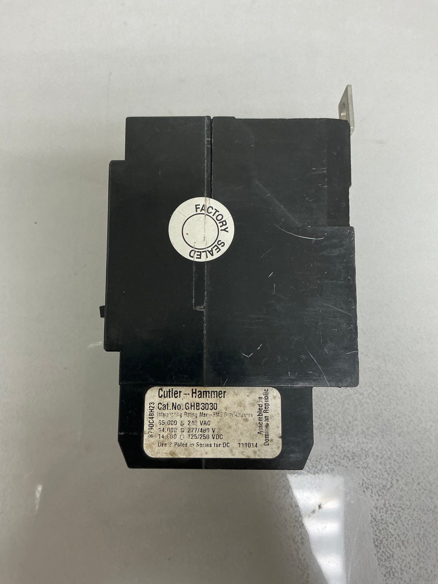 Used Eaton GHB3030 30 Amp, 3 Pole, 480 Volt Breaker