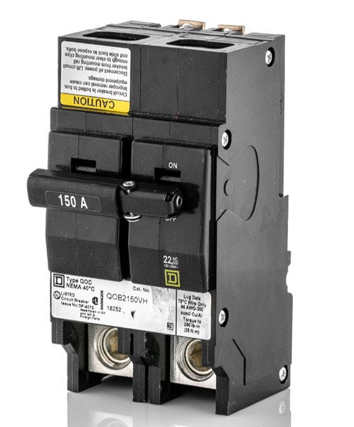 New QOB2150VH 2 Poles, 150 Amps, 240 Volts