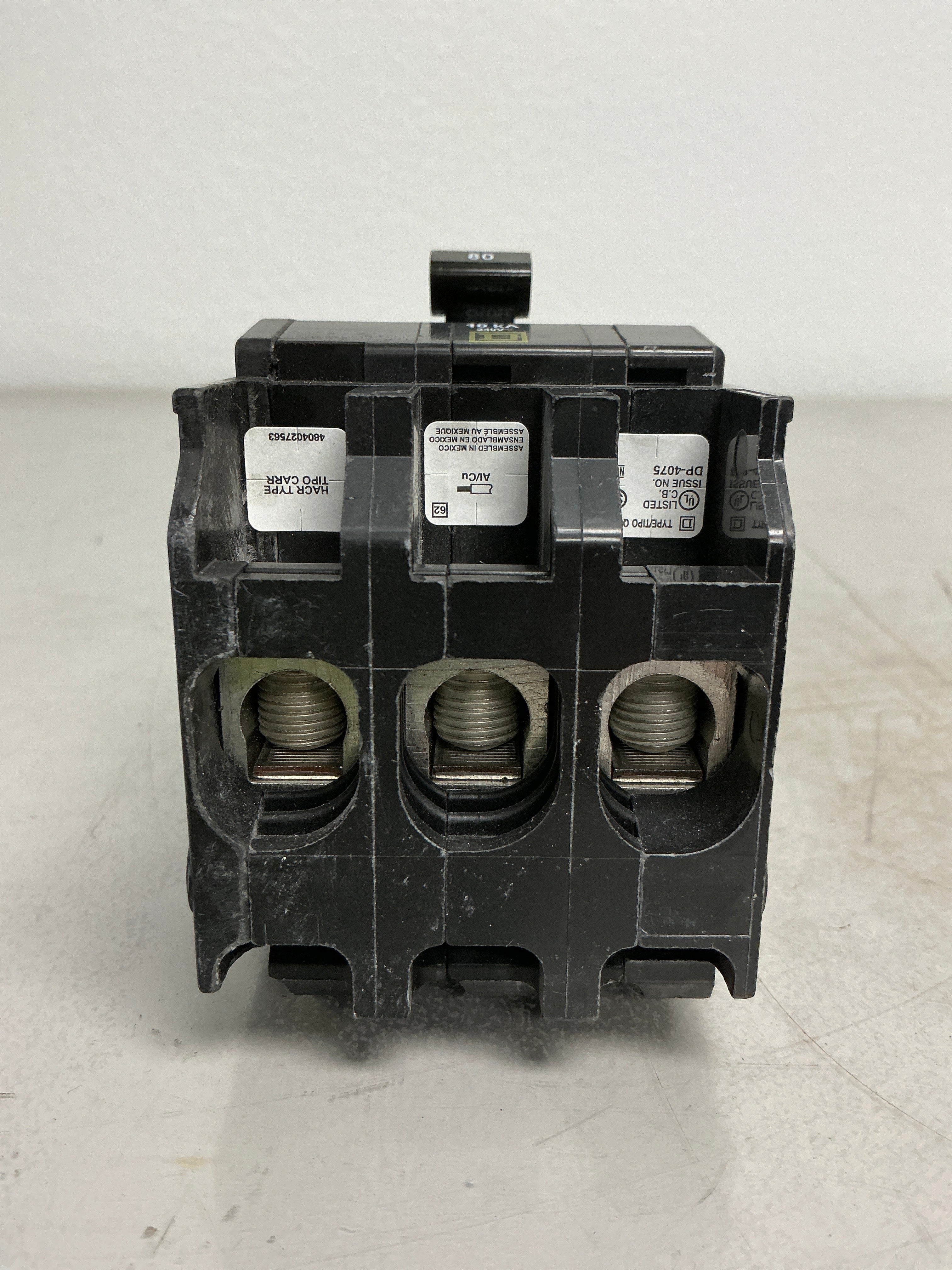 New Square QOB380 3 Pole, 80 Amps, 240 Volts