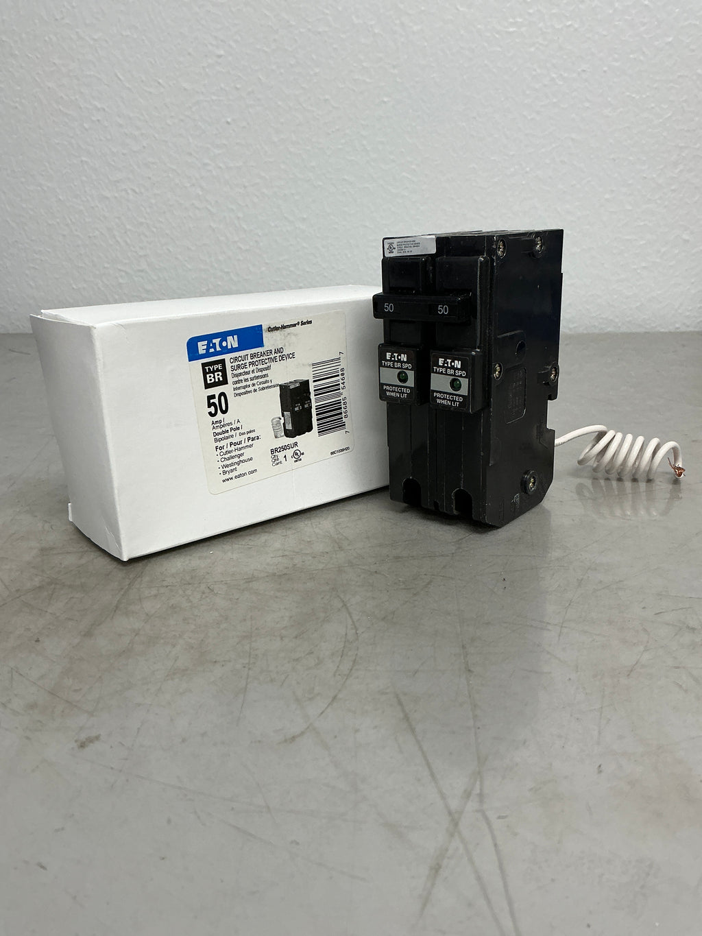 New Eaton BR250SUR 2 Pole, 50 Amps, 120/240 Volts Circuit Breaker