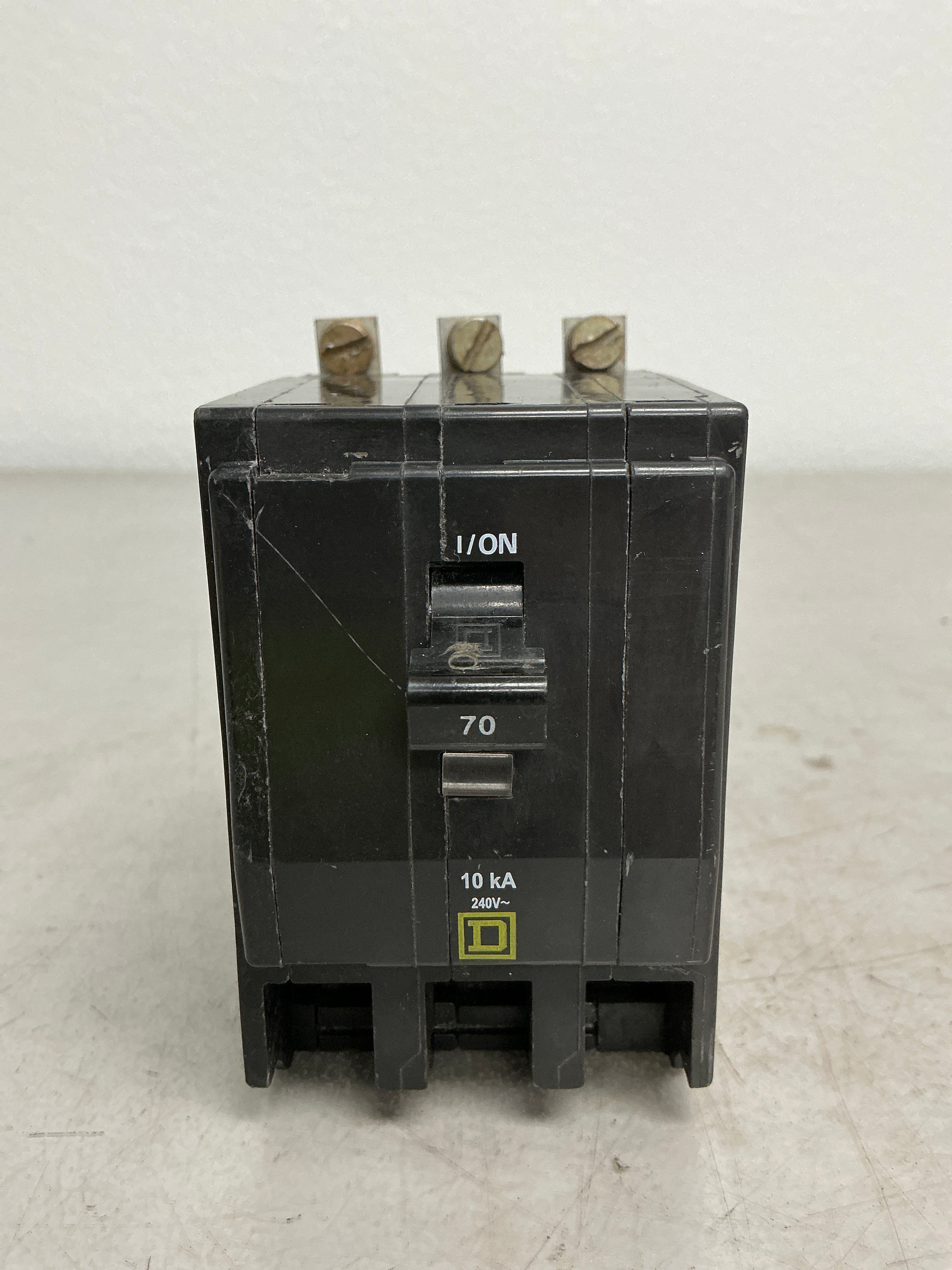 Used Square D QOB370 3 Pole, 70 Amps, 240 Volts