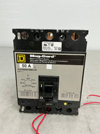 Used Square D FHP3605016M2100 3 Pole, 50 Amps, 600 Volts Circuit Breaker
