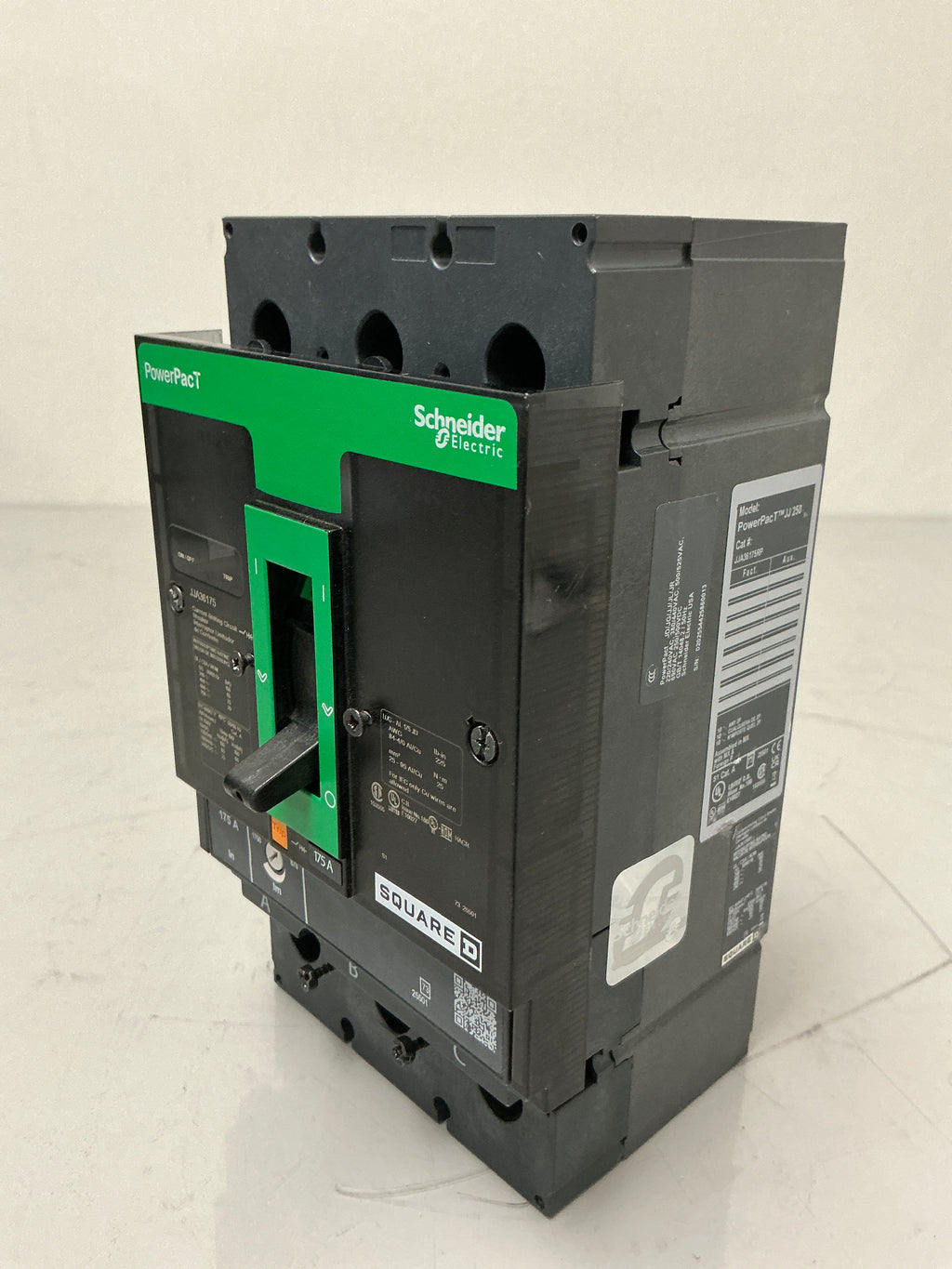 New Square D PARTS ONLY JJA36175 3 Pole, 175 Amps, 600 Volts Circuit Breaker