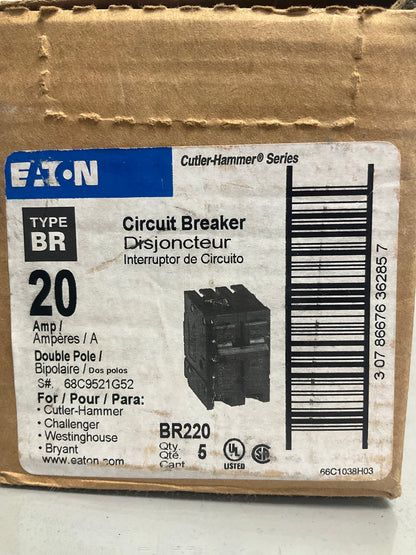 New Eaton BR220 2 Poles, 20 Amps, 240 Volts