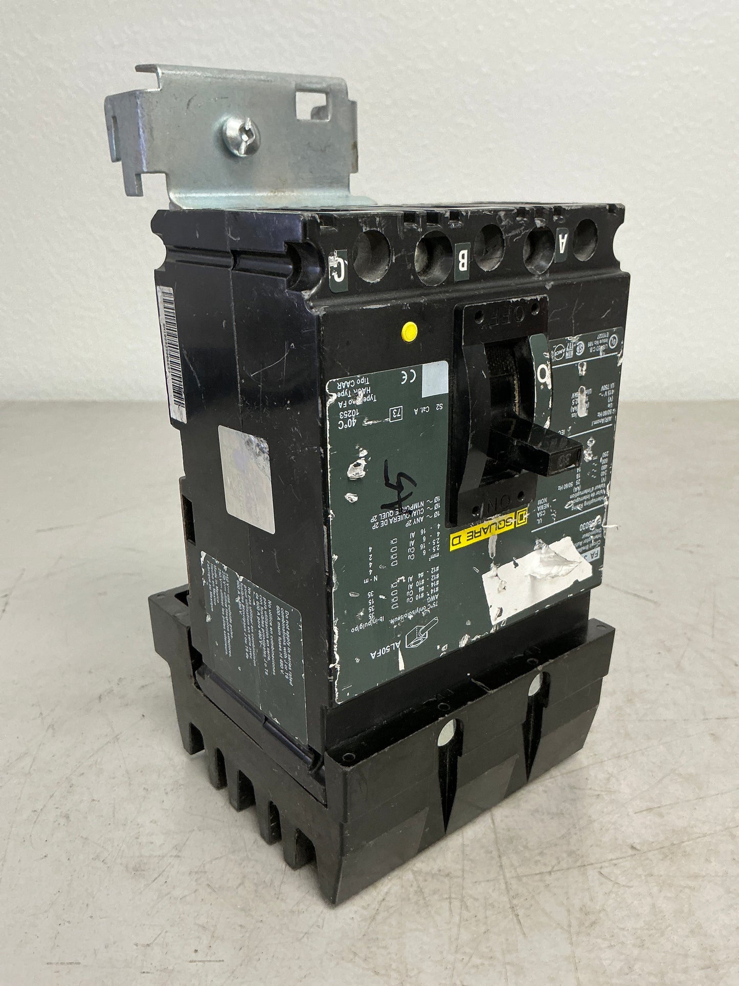 Used Square D FA36030 3 Pole, 30 Amps, 600 Volts