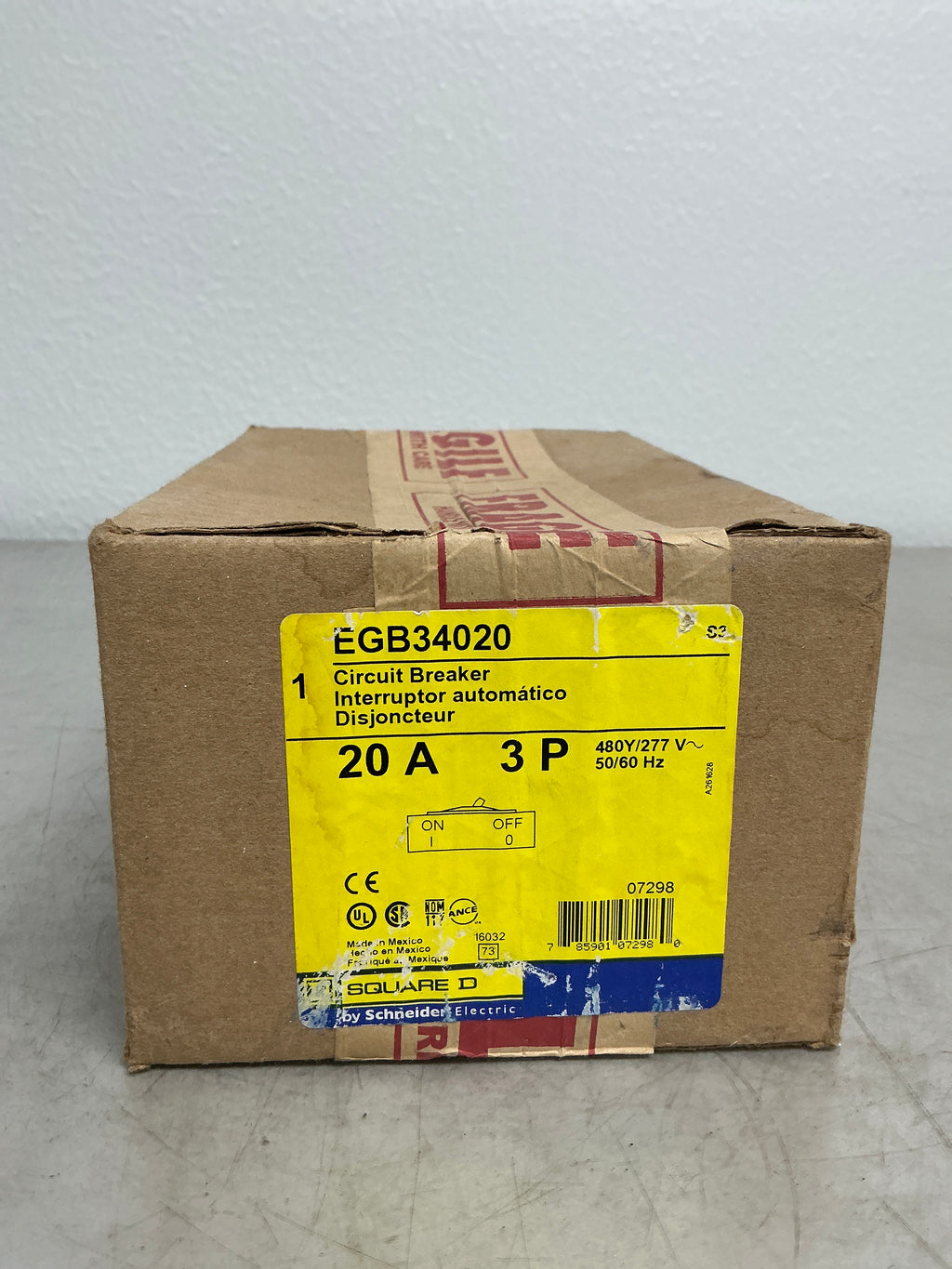 New Square D EGB34020 3 Pole, 20 Amps, 480 Volts Circuit Breaker