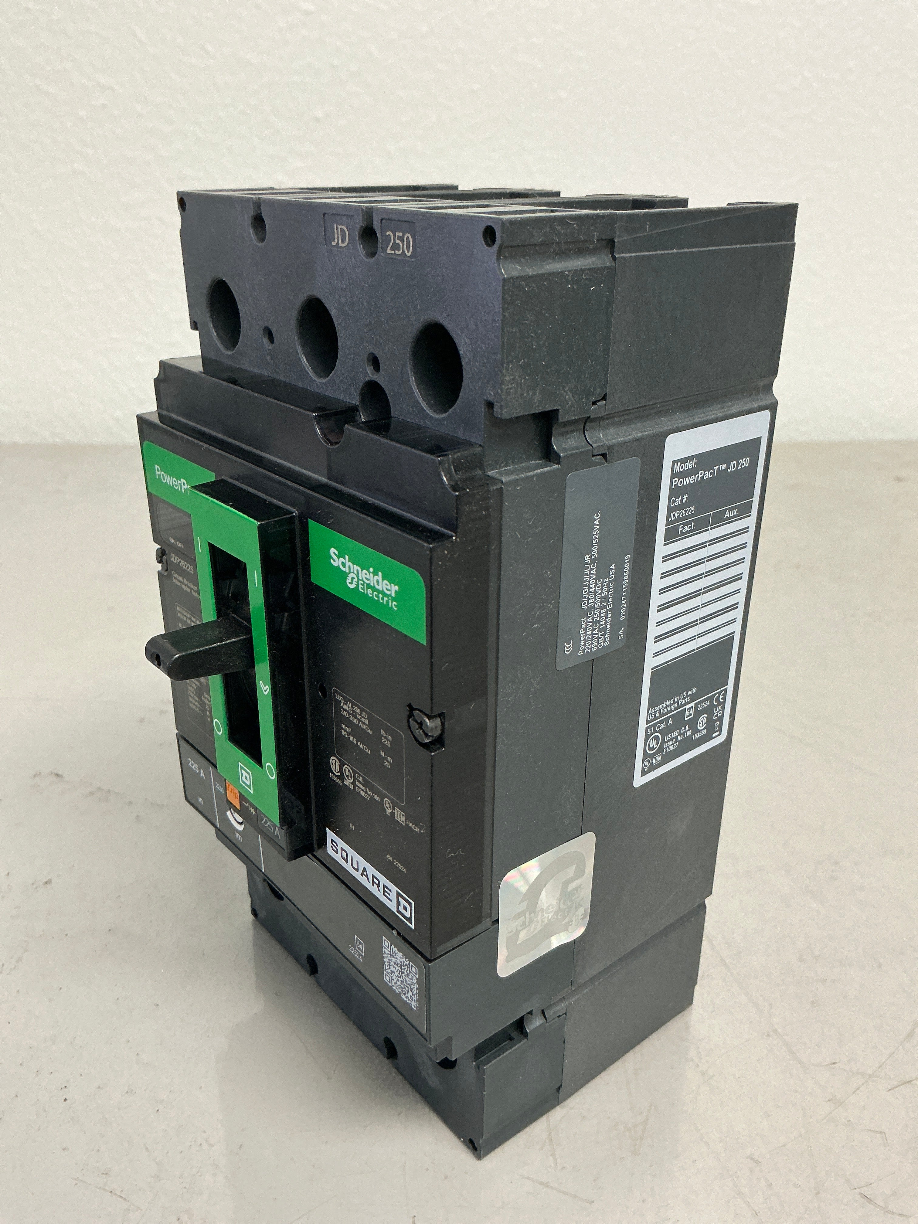 New Square D JDP26225 2 Pole, 225 Amps, 480 Volts
