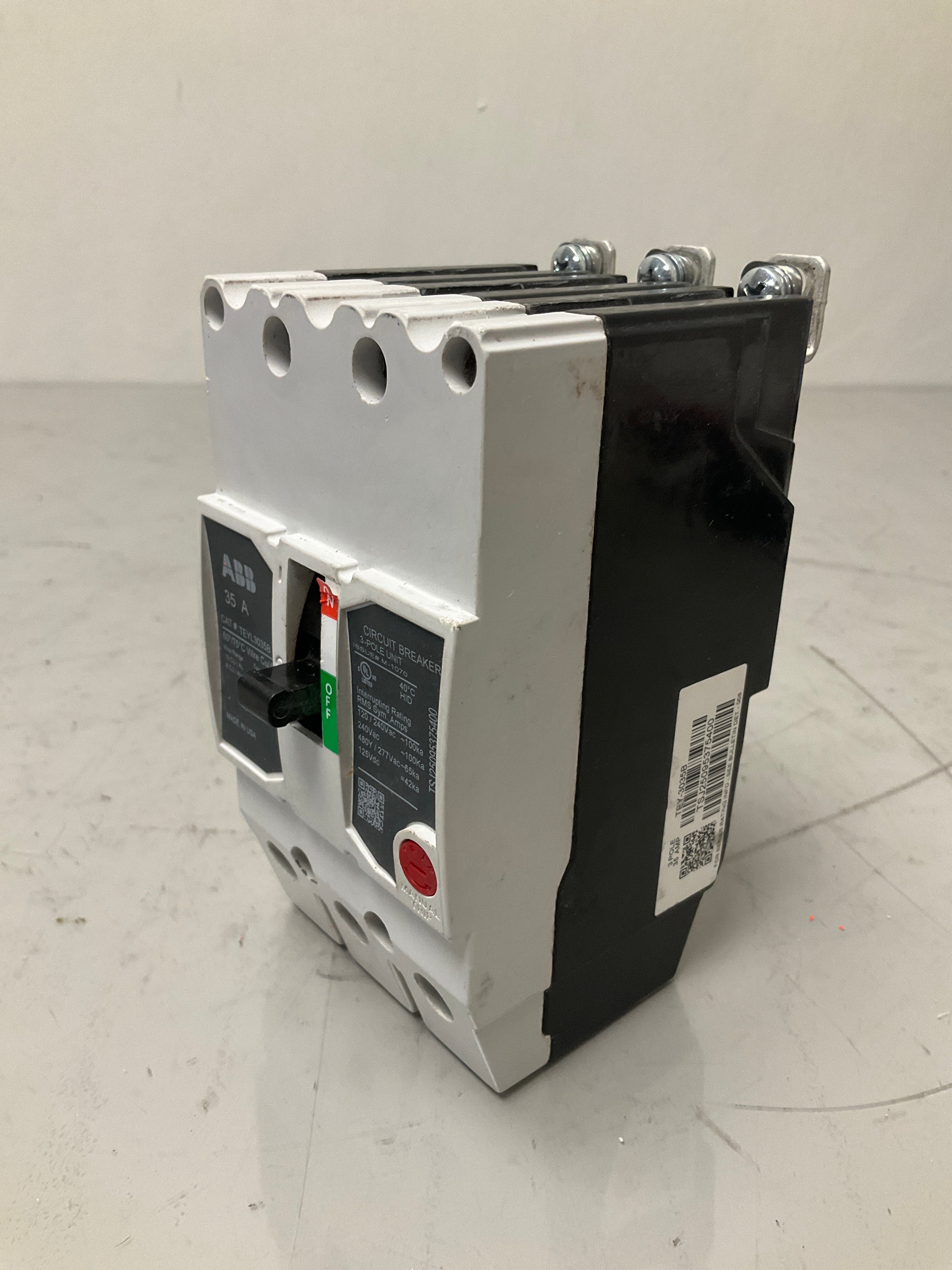 Used TEYL3035B 3 Pole, 35 Amps, 480 Volts Circuit Breaker