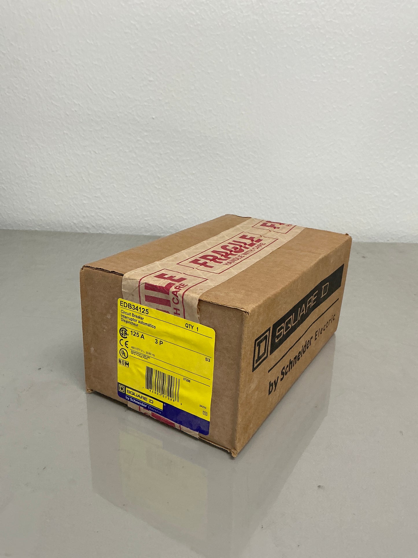 New Square D EDB34125 125 Amp, 3 Pole, 277/480 Volt