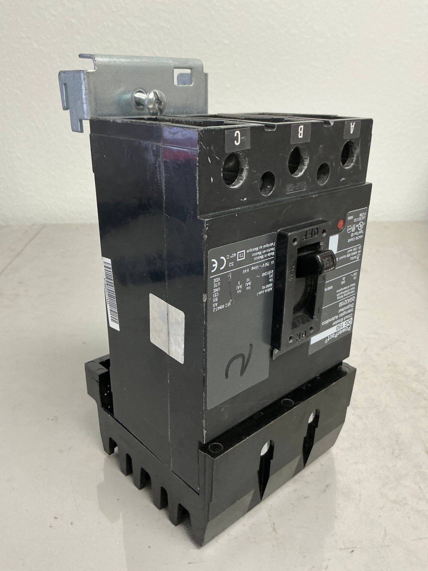 Used Square D QGA32150 3 Pole, 150 Amps, 240 Volts