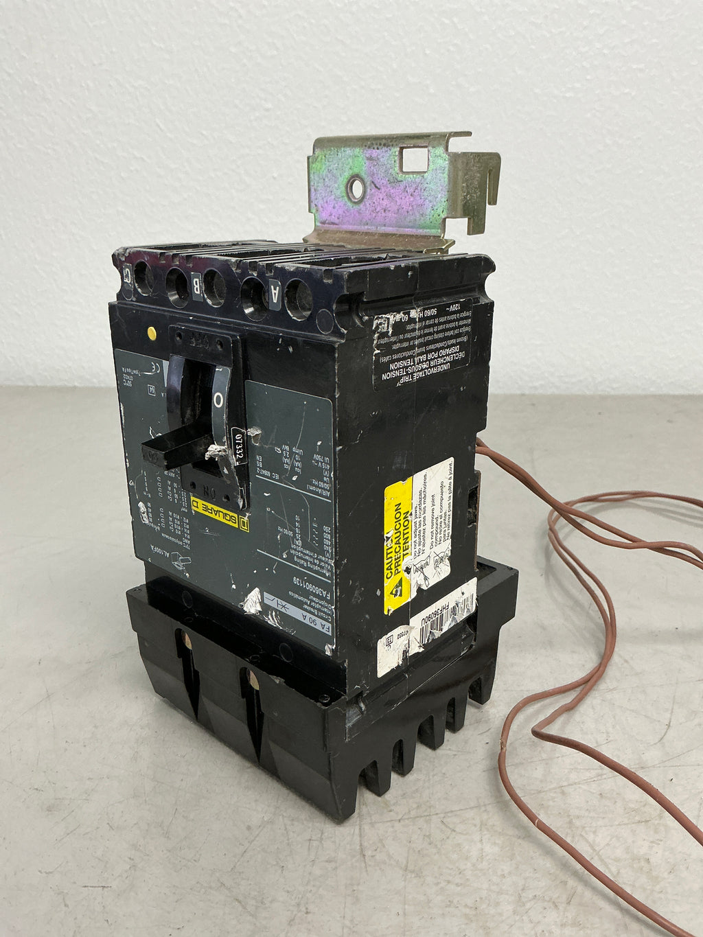 Used Square D FA360901139 3 Pole, 90 Amps Circuit Breaker