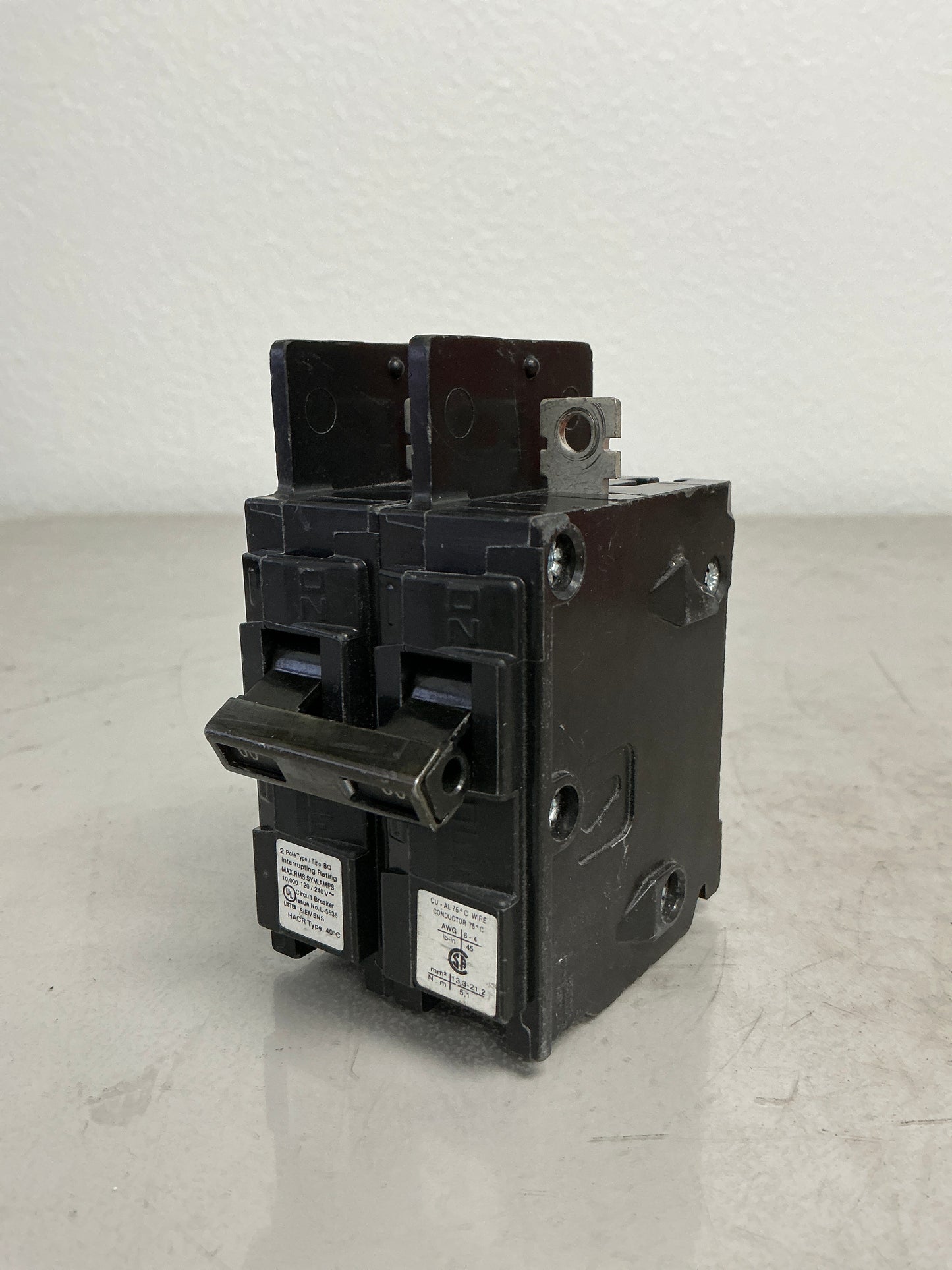 Used Siemens BQ2B060 2 Pole, 60 Amps, 240 Volts
