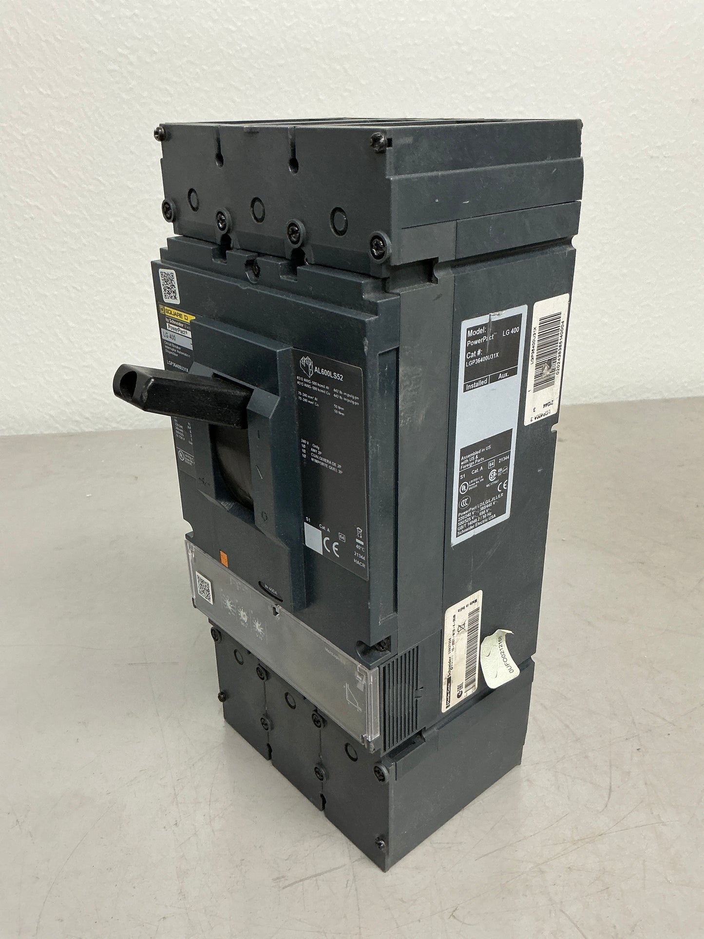 Used Square D LGP36400U31X 3 Poles, 400 Amps