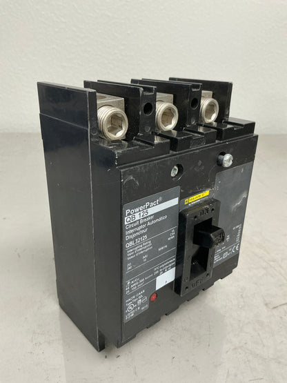 Used Square D QBL32125 3 Poles, 125 Amps, 240 Volts