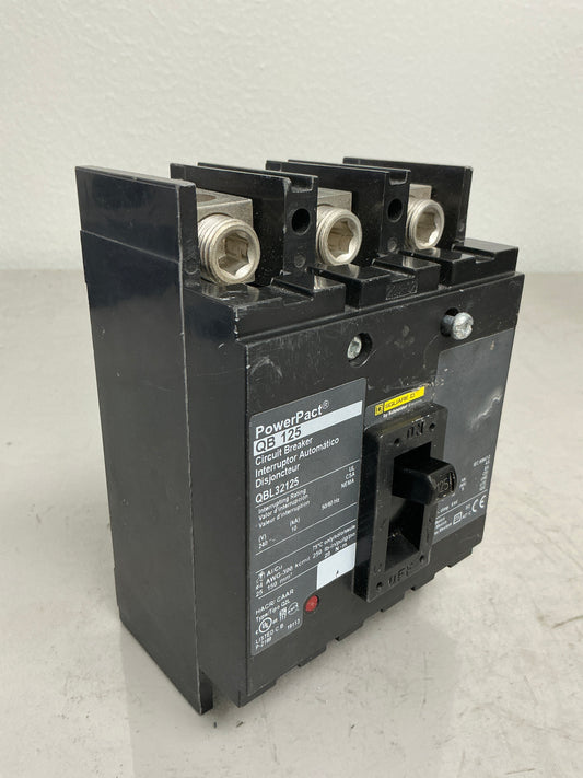 Used Square D QBL32125 3 Poles, 125 Amps, 240 Volts
