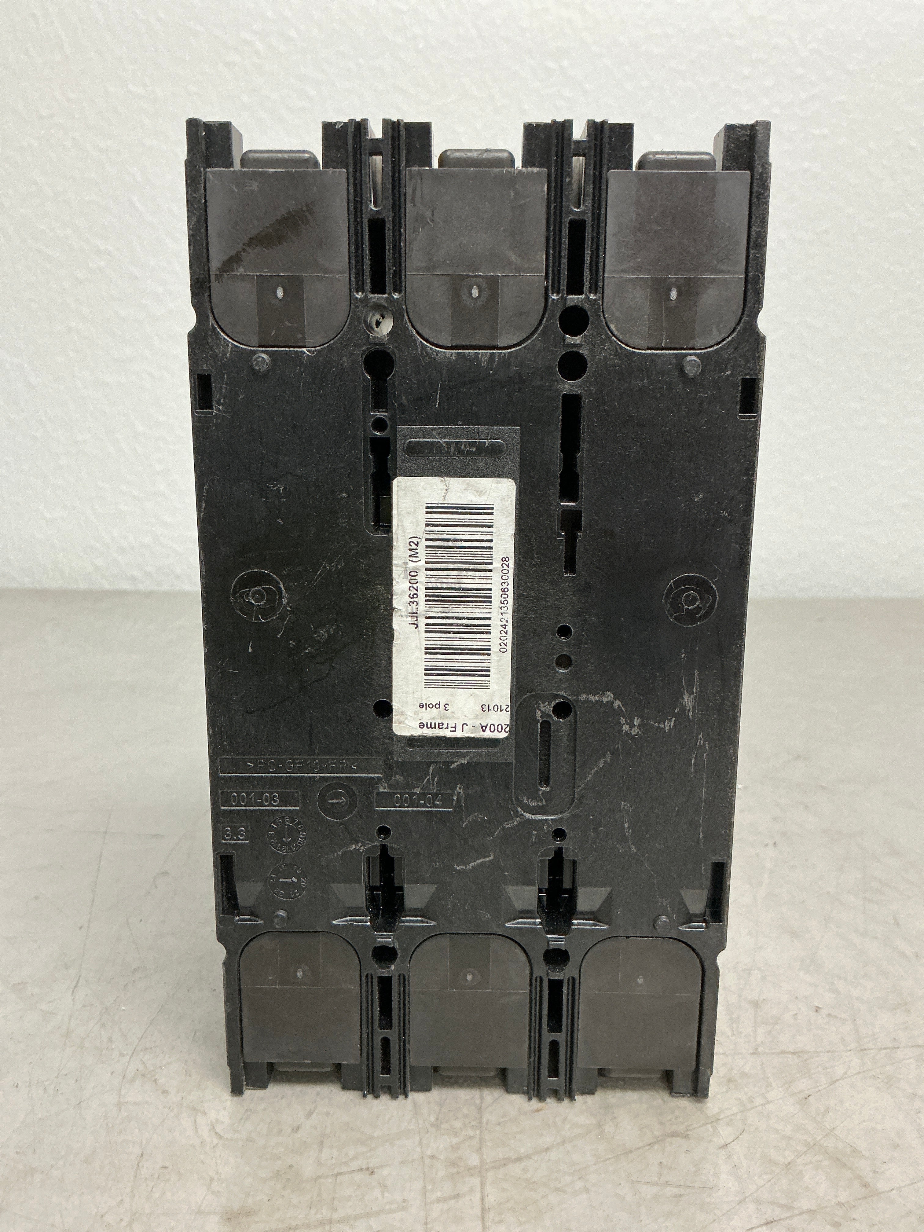 Used Square D JJL36200 3 Pole, 200 Amps, 600 Volts Circuit Breaker