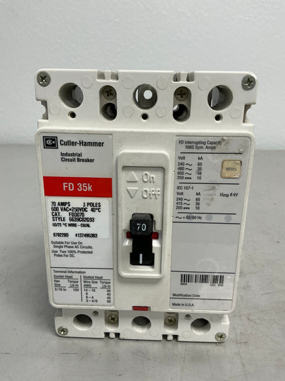 *CHIPPED* New FD3070 3 Poles, 70 Amps, 600 Volts