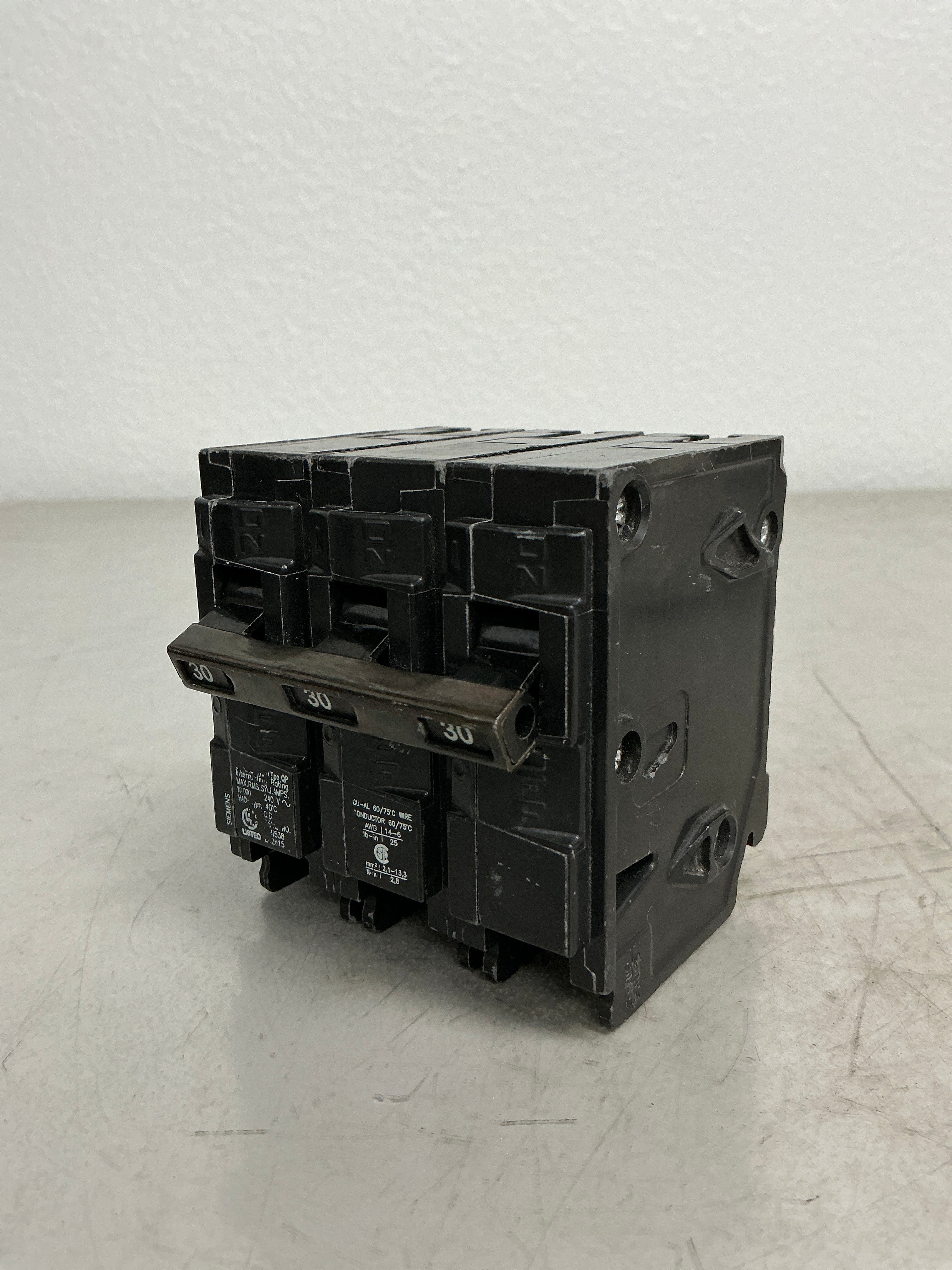 Used Siemens Q330 3 Pole, 30 Amps, 240 Volts
