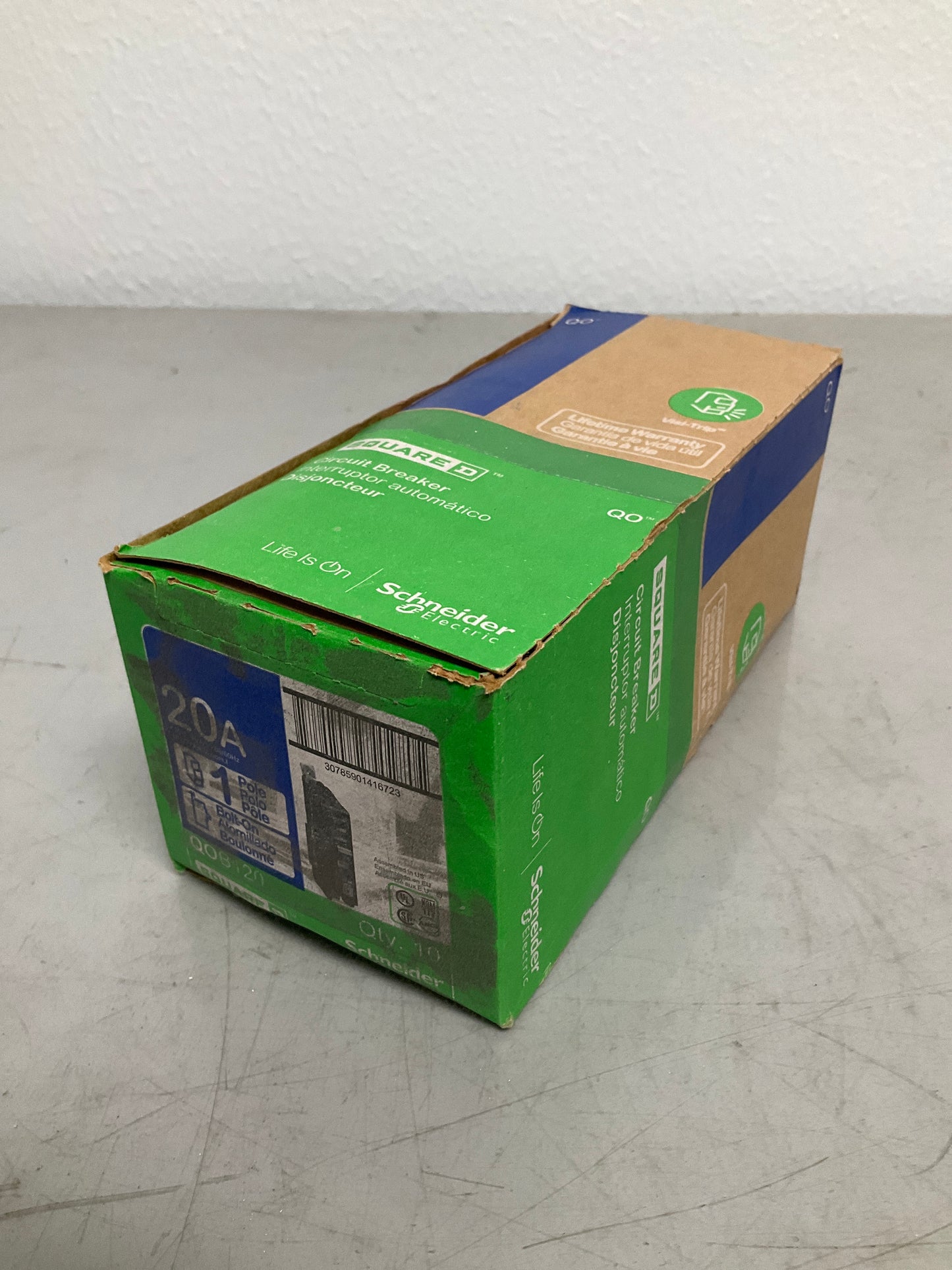 New Square D QOB120 1 Pole, 20 Amps, 240 Volts