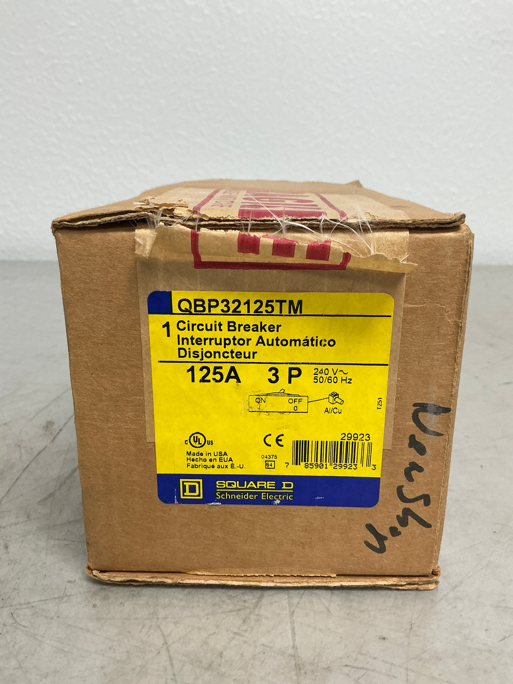 New Square D QBP32125TM 3 Pole, 125 Amps, 240 Volts Circuit Breaker
