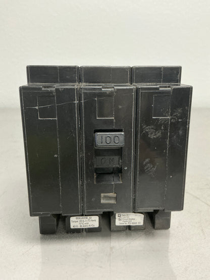 *CHIPPED* Used Square D QE3100VH 3 Pole, 100 Amps, 240 Volts