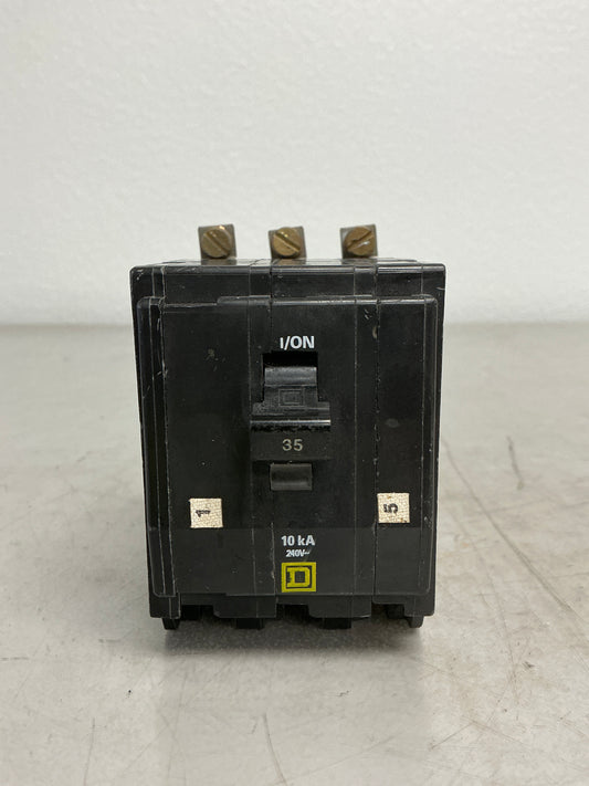 Used Square D QOB335 3 Pole, 35 Amps, 240 Volts