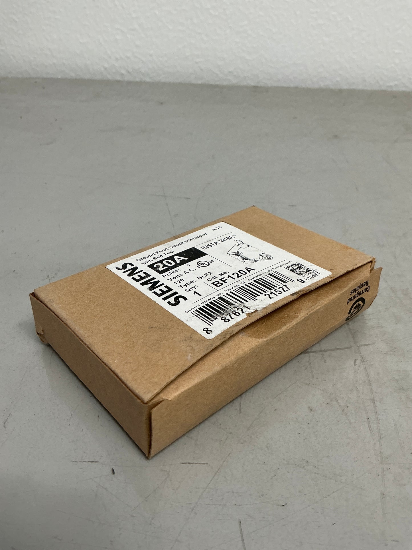 New Siemens BF120A 1 Pole, 20 Amps, 120 Volts