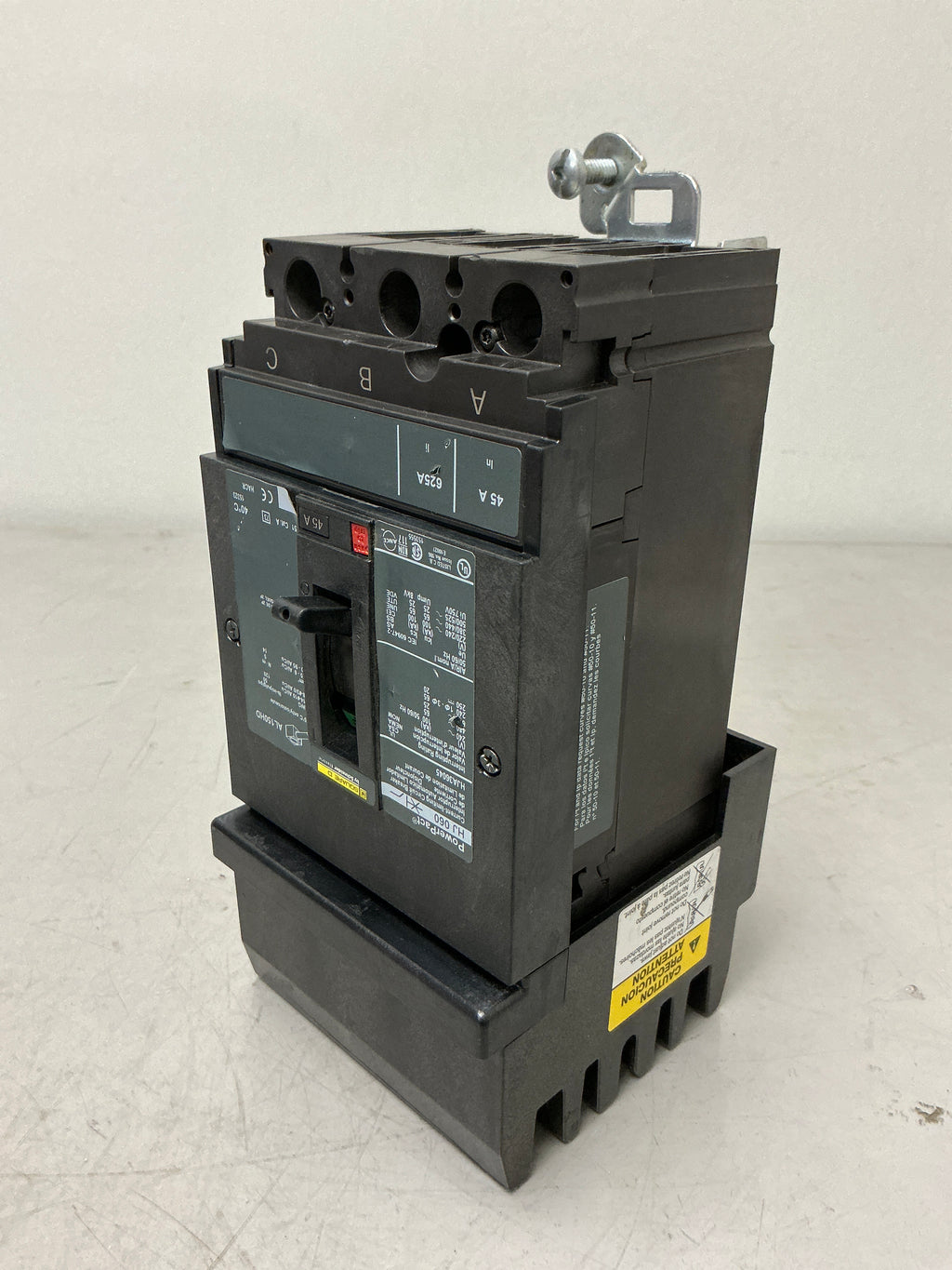 Used Square D HJA36045 3 Pole, 45 Amps, 600 Volts Circuit Breaker