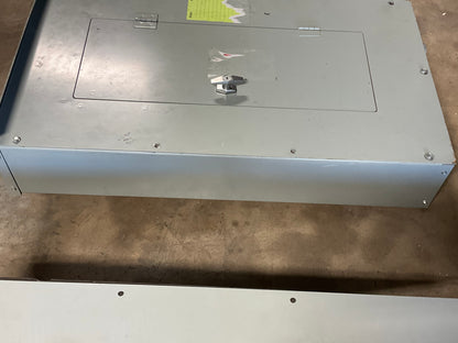 Used Eaton Nema 3R Panelboard 100 Amp Main Breaker 18 Cir 120/208/240 Volt (item#p11)