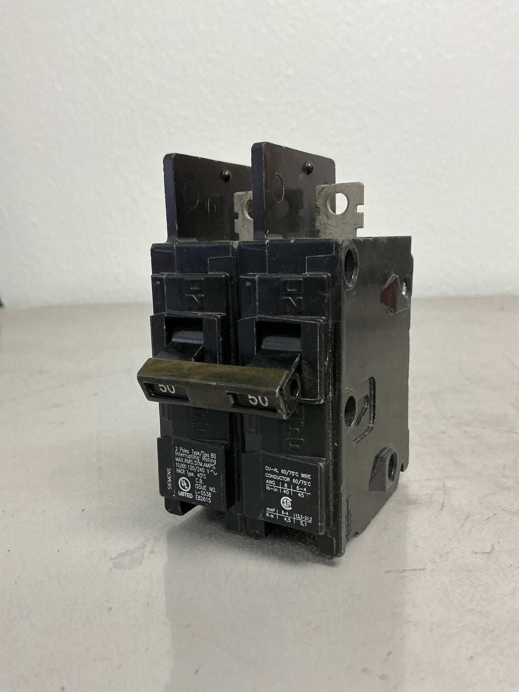 Used Siemens BQ2B050 2 Pole, 50 Amps, 240 Volts