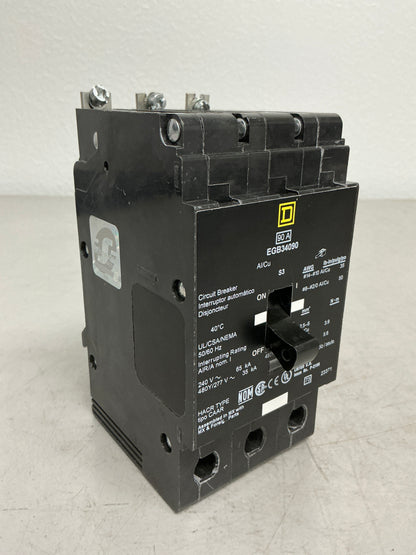 Used Square D EGB34090 3 Pole, 90 Amps, 480 Volts