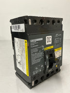 Used Square D FHL3610016DC 3 Pole, 100 Amps, 600 Volts Circuit Breaker
