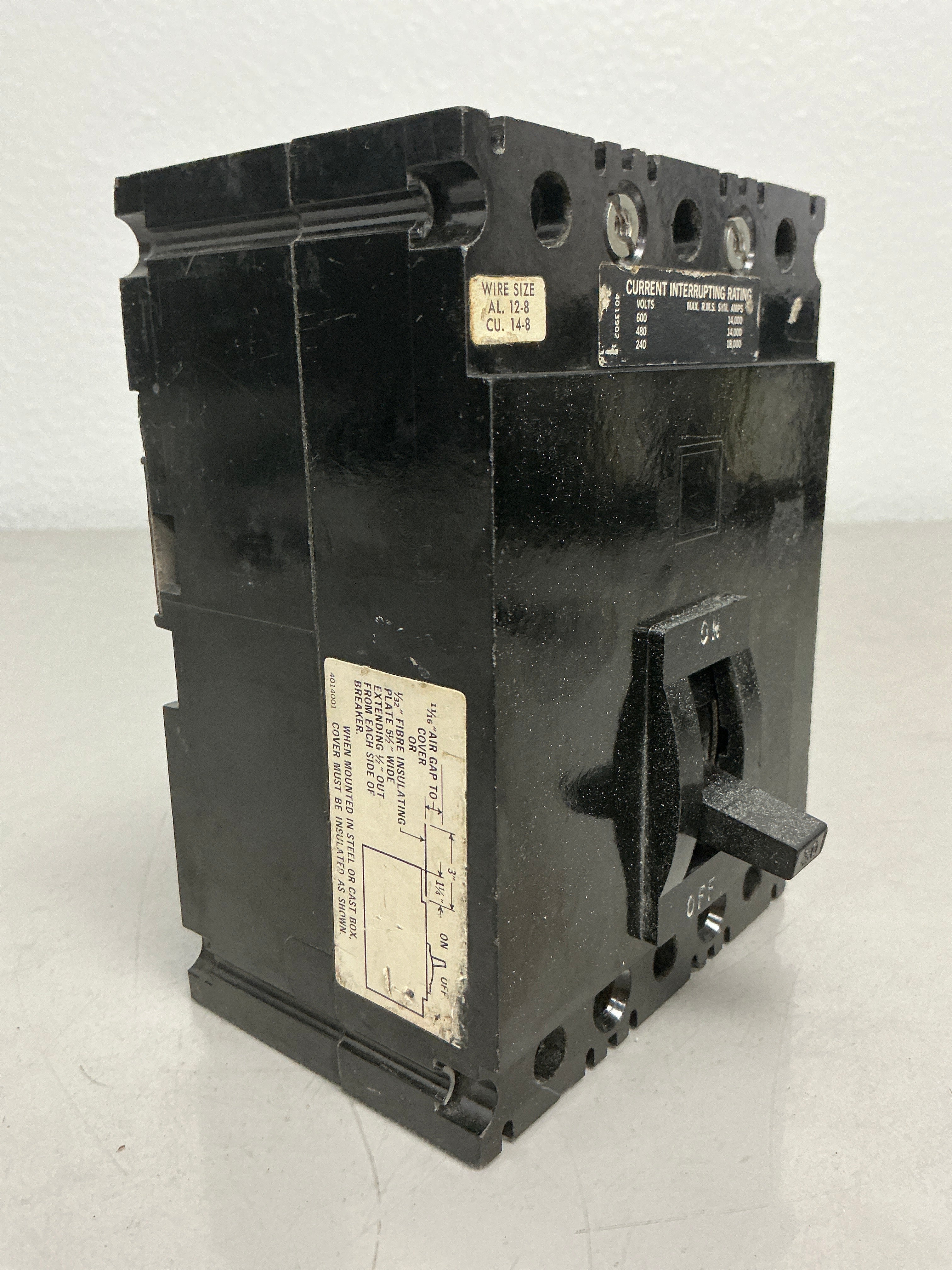 Used FAP36030 3 Pole, 30 Amps, 600 Volts